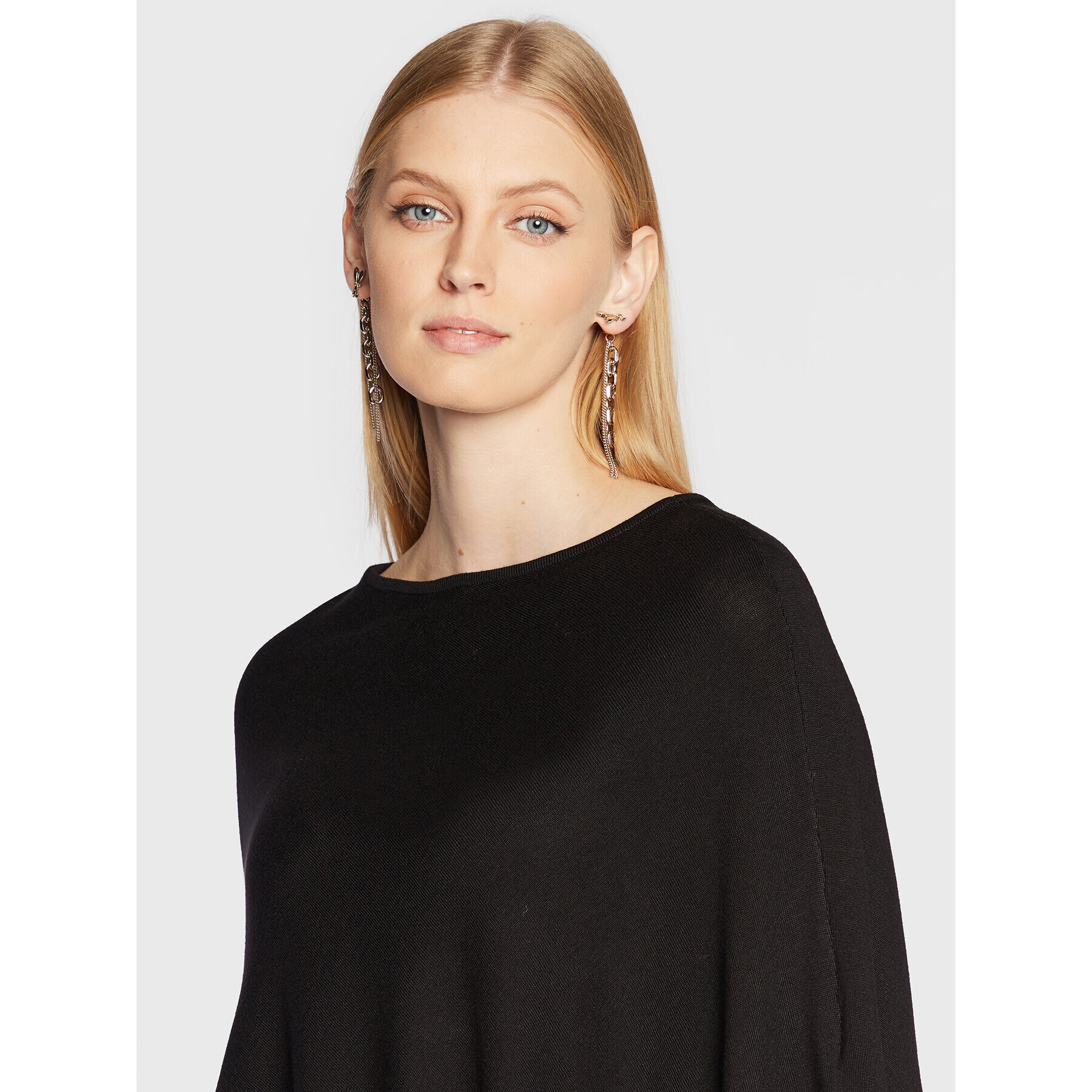 Fransa Пончо Zubasic 20610798 Черен Relaxed Fit - Pepit.bg