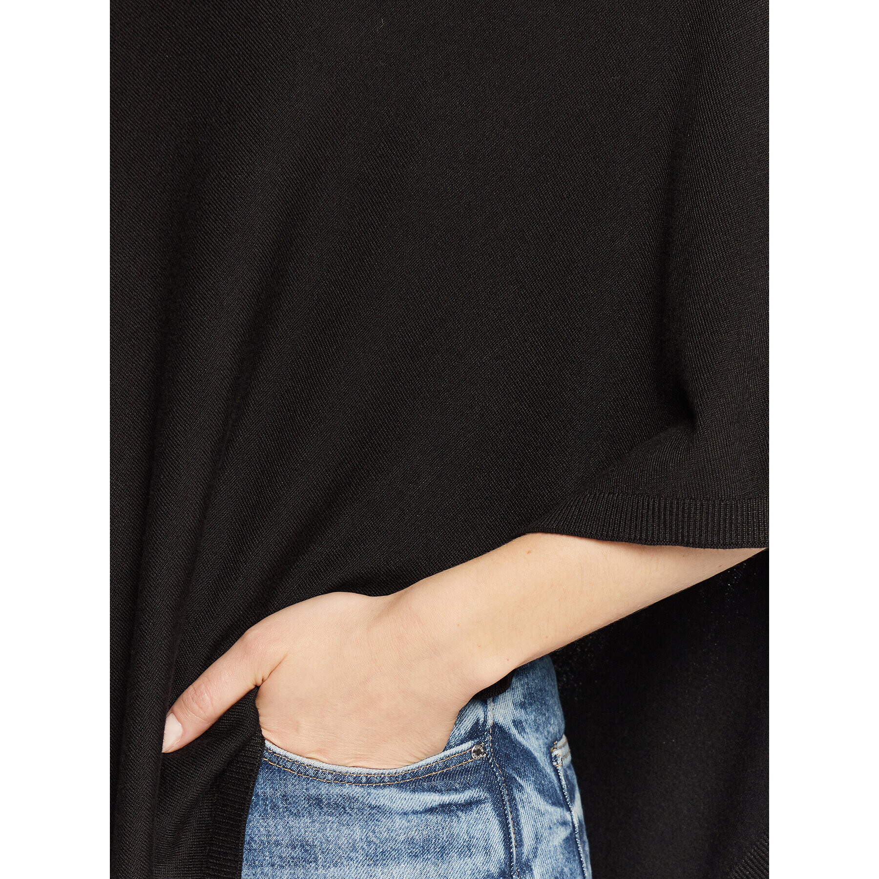 Fransa Пончо Zubasic 20610798 Черен Relaxed Fit - Pepit.bg