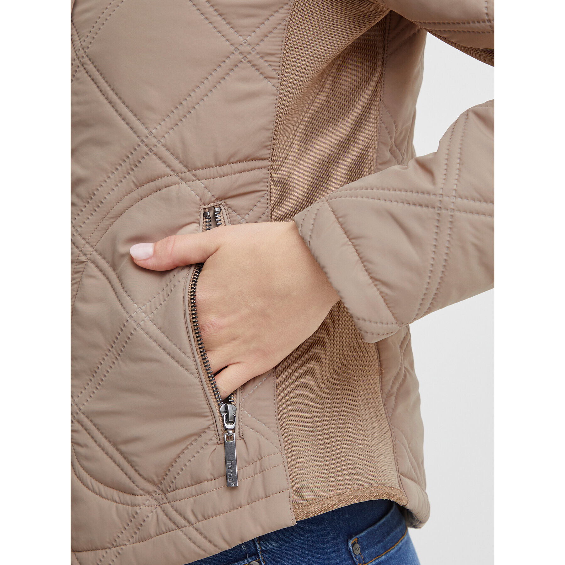 Fransa Преходно яке 20611643 Бежов Regular Fit - Pepit.bg