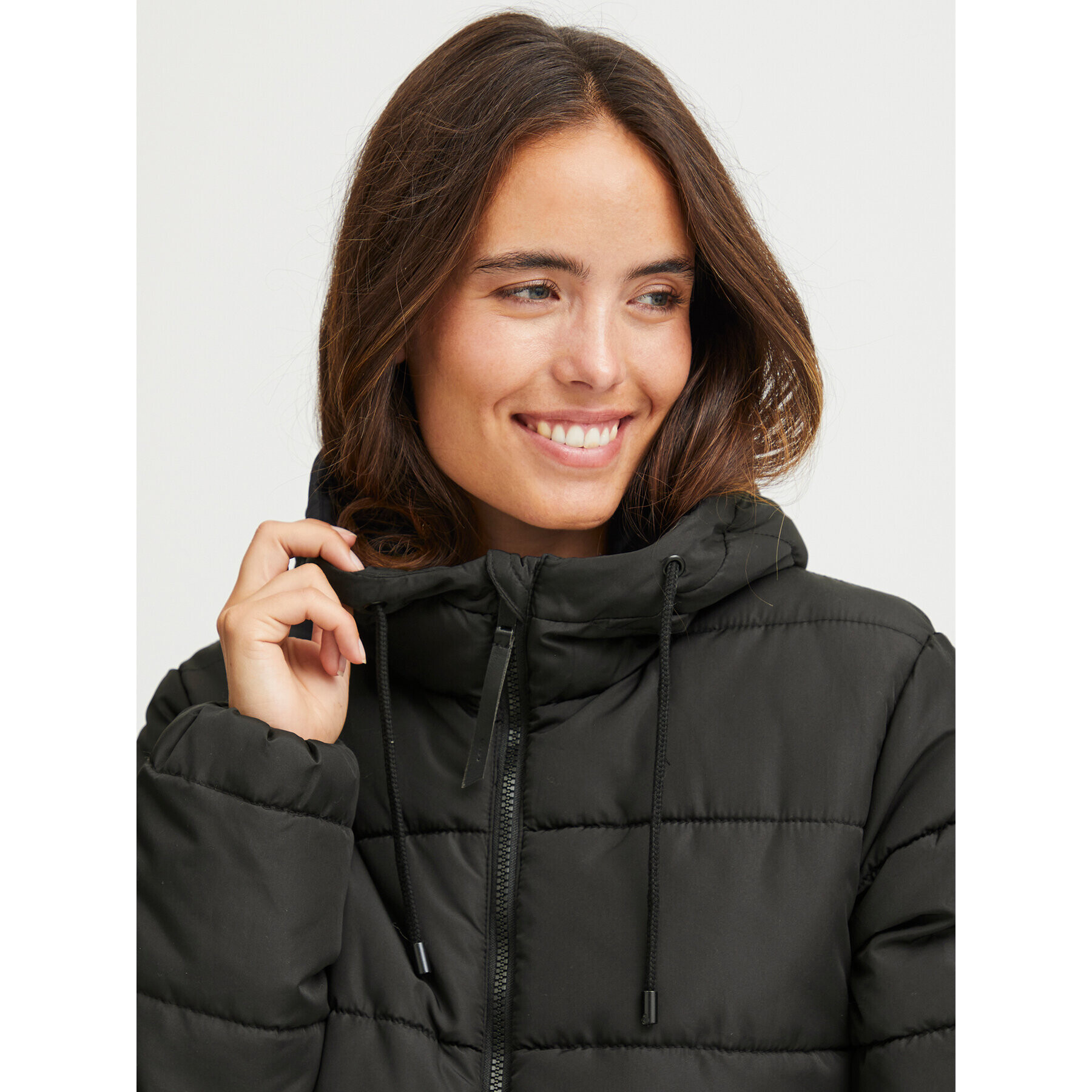 Fransa Пухено яке 20612163 Черен Regular Fit - Pepit.bg