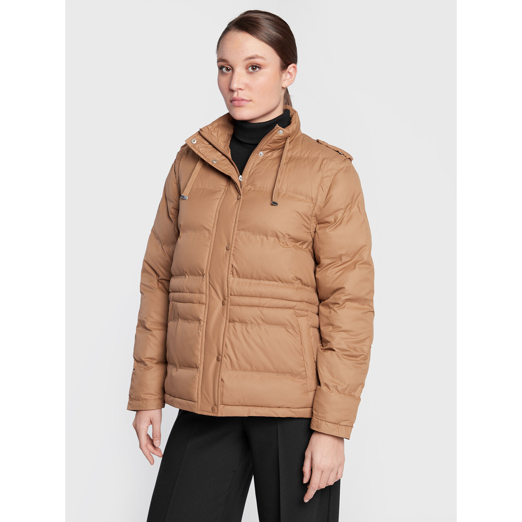 Fransa Пухено яке Fabia 20610785 Кафяв Regular Fit - Pepit.bg