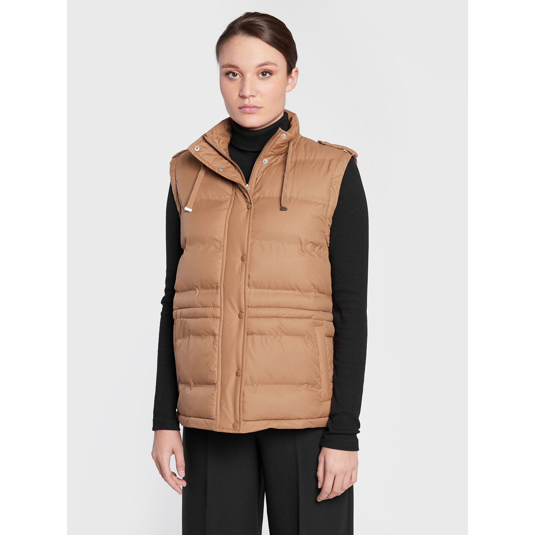 Fransa Пухено яке Fabia 20610785 Кафяв Regular Fit - Pepit.bg