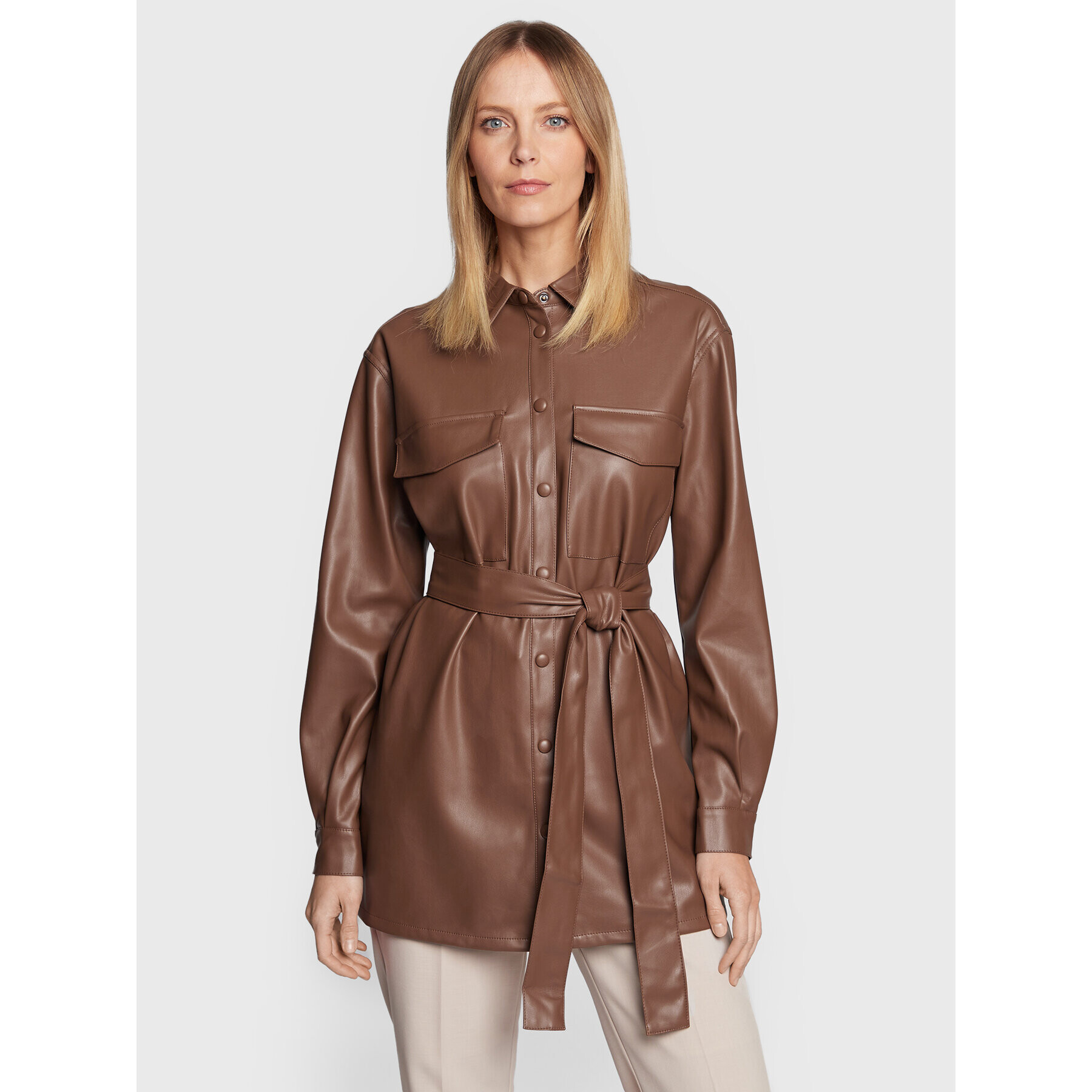 Fransa Риза Bellis 20611145 Кафяв Regular Fit - Pepit.bg