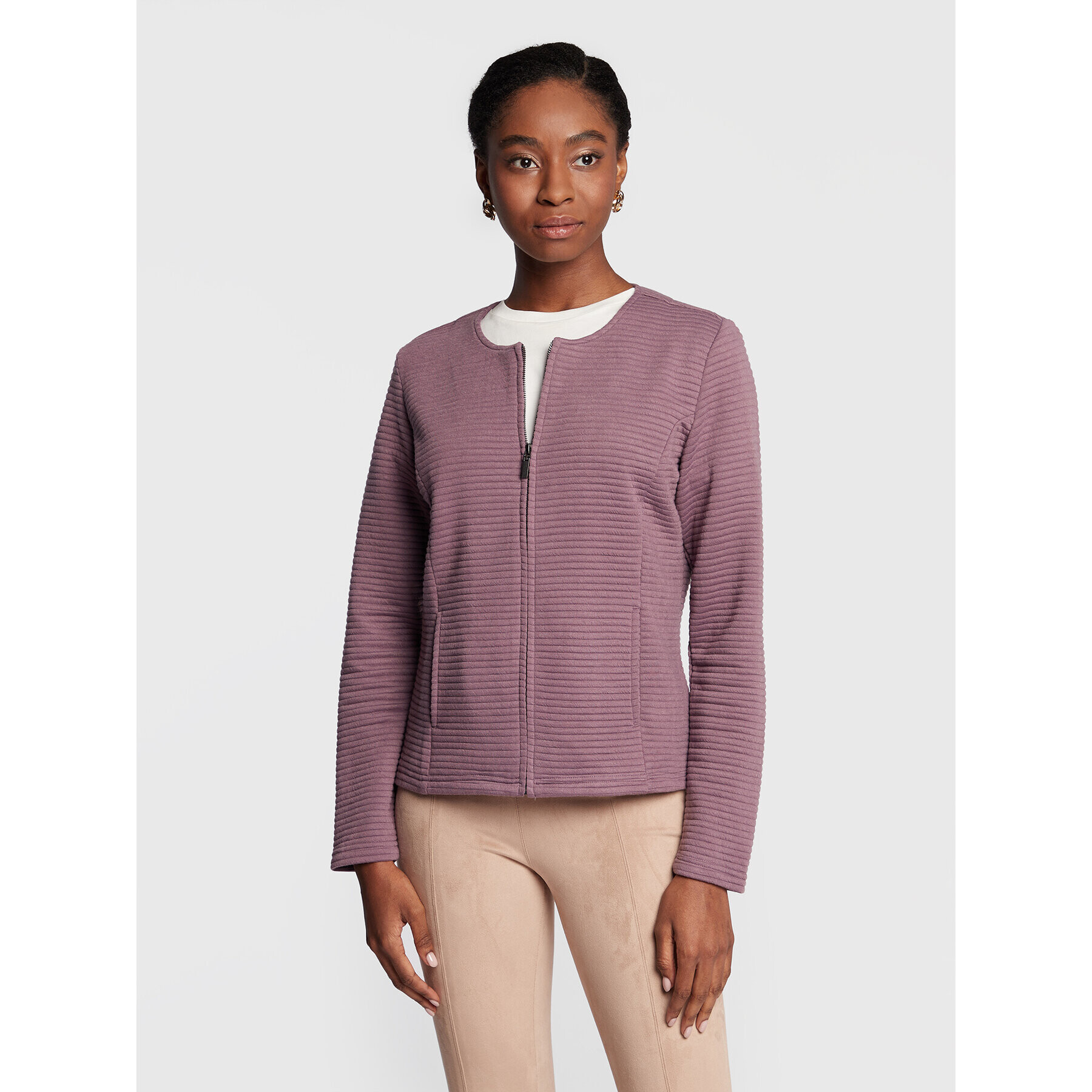 Fransa Суитшърт Cardi 20610999 Виолетов Regular Fit - Pepit.bg