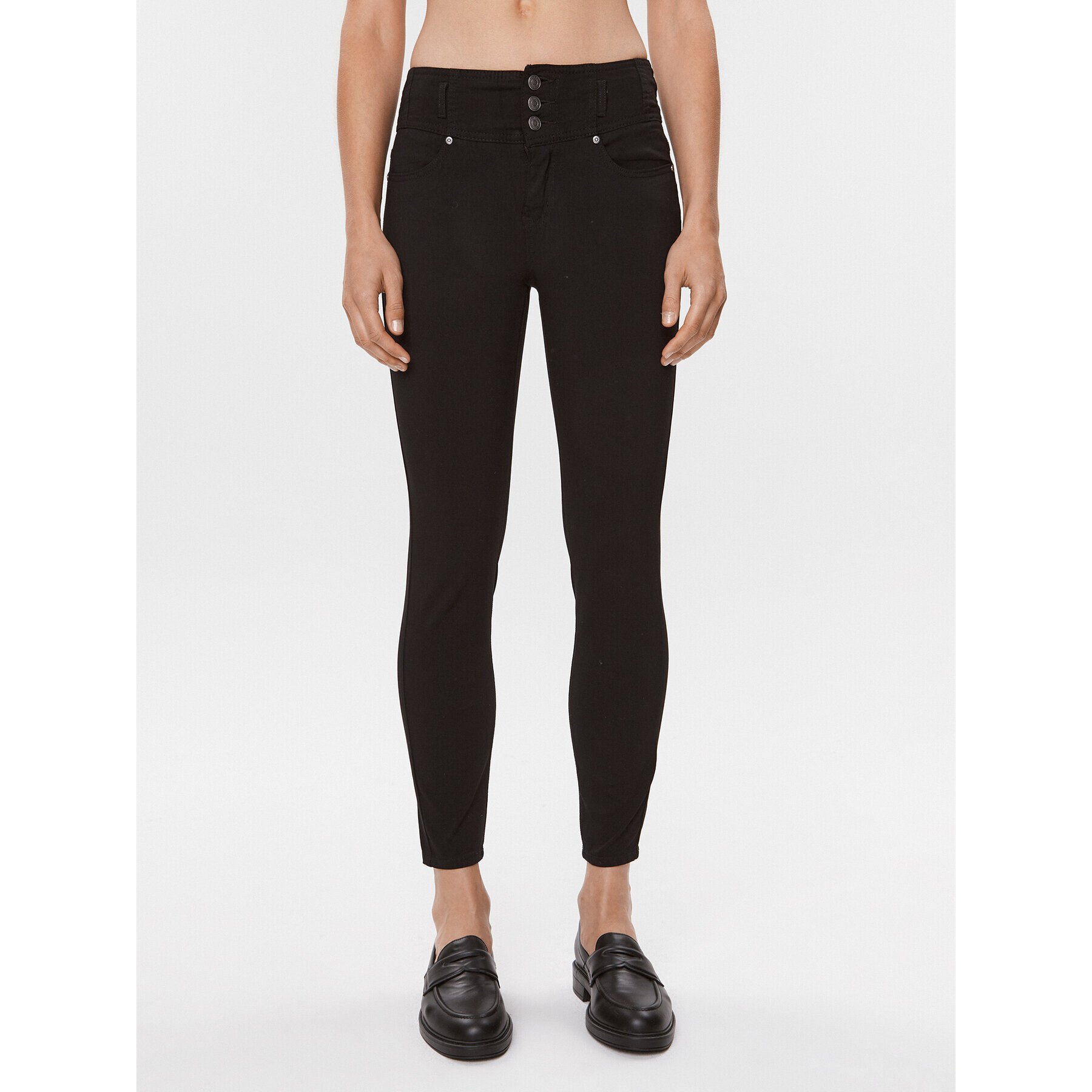 Fransa Текстилни панталони 20608336 Черен Slim Fit - Pepit.bg