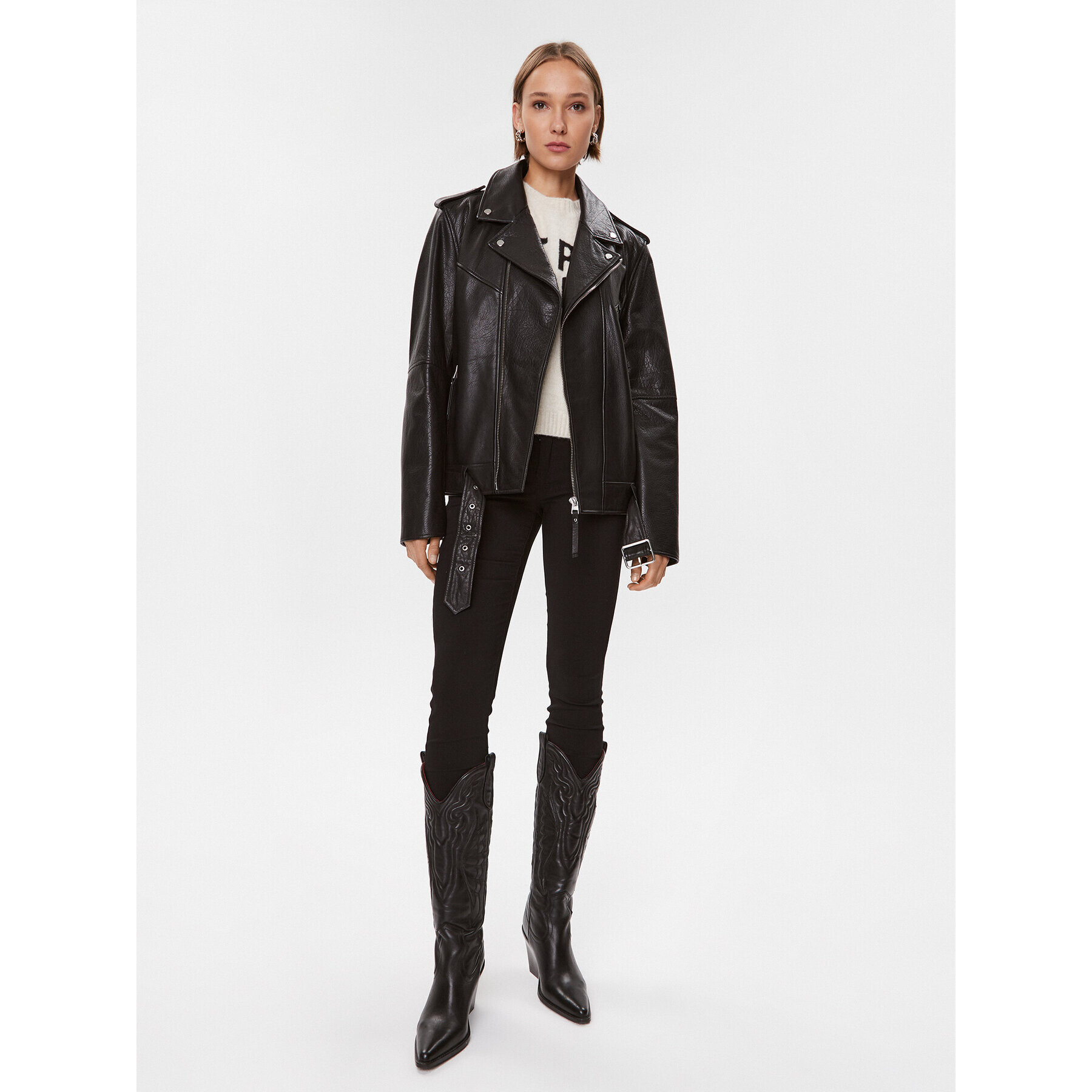 Fransa Текстилни панталони 20608336 Черен Slim Fit - Pepit.bg