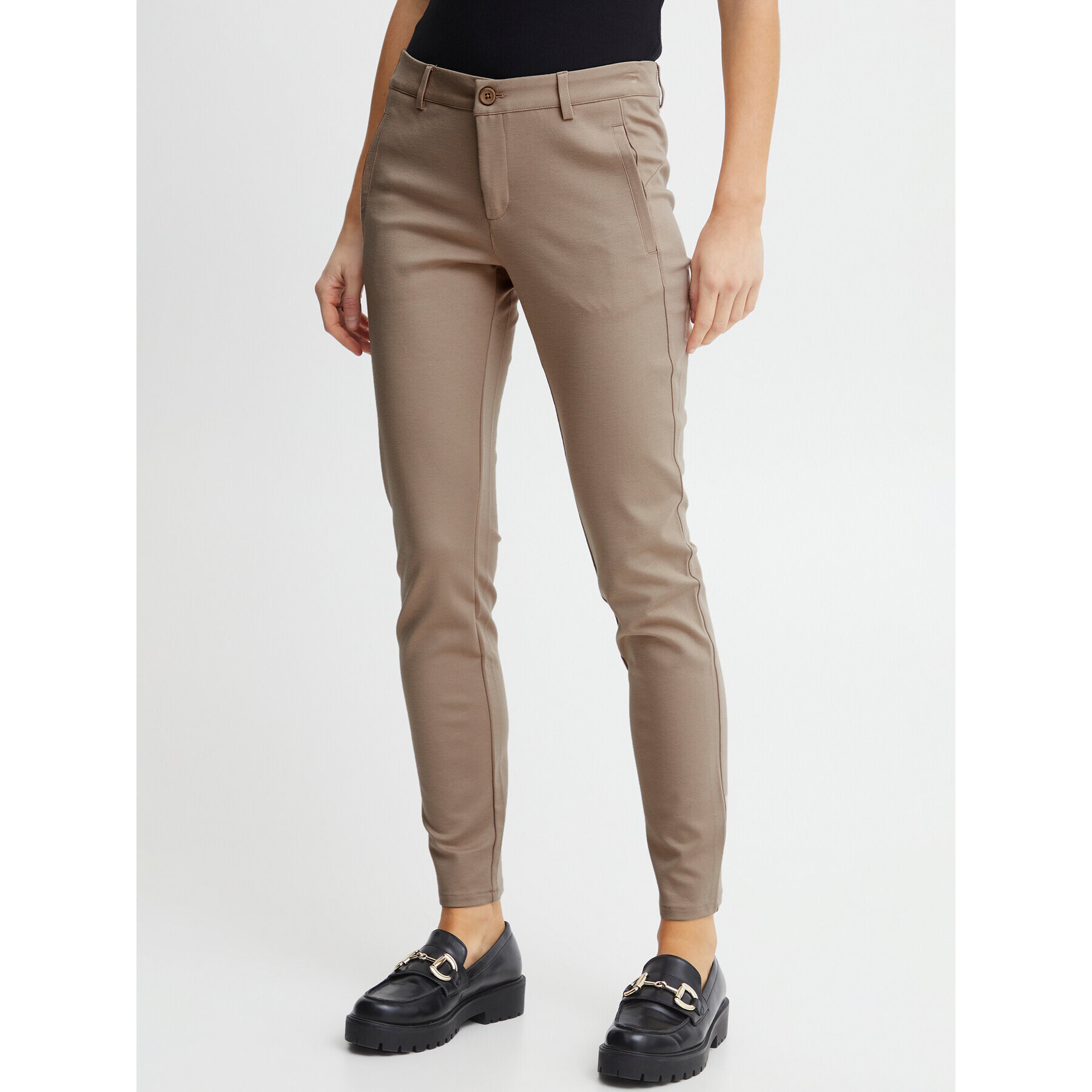Fransa Текстилни панталони 20610830 Бежов Regular Fit - Pepit.bg