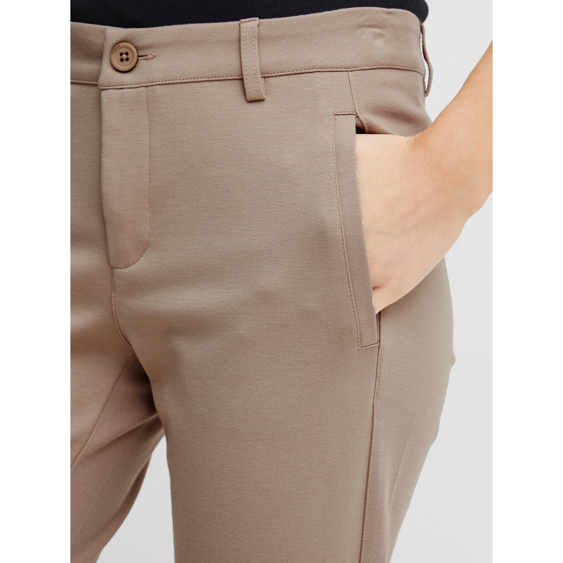 Fransa Текстилни панталони 20610830 Бежов Regular Fit - Pepit.bg