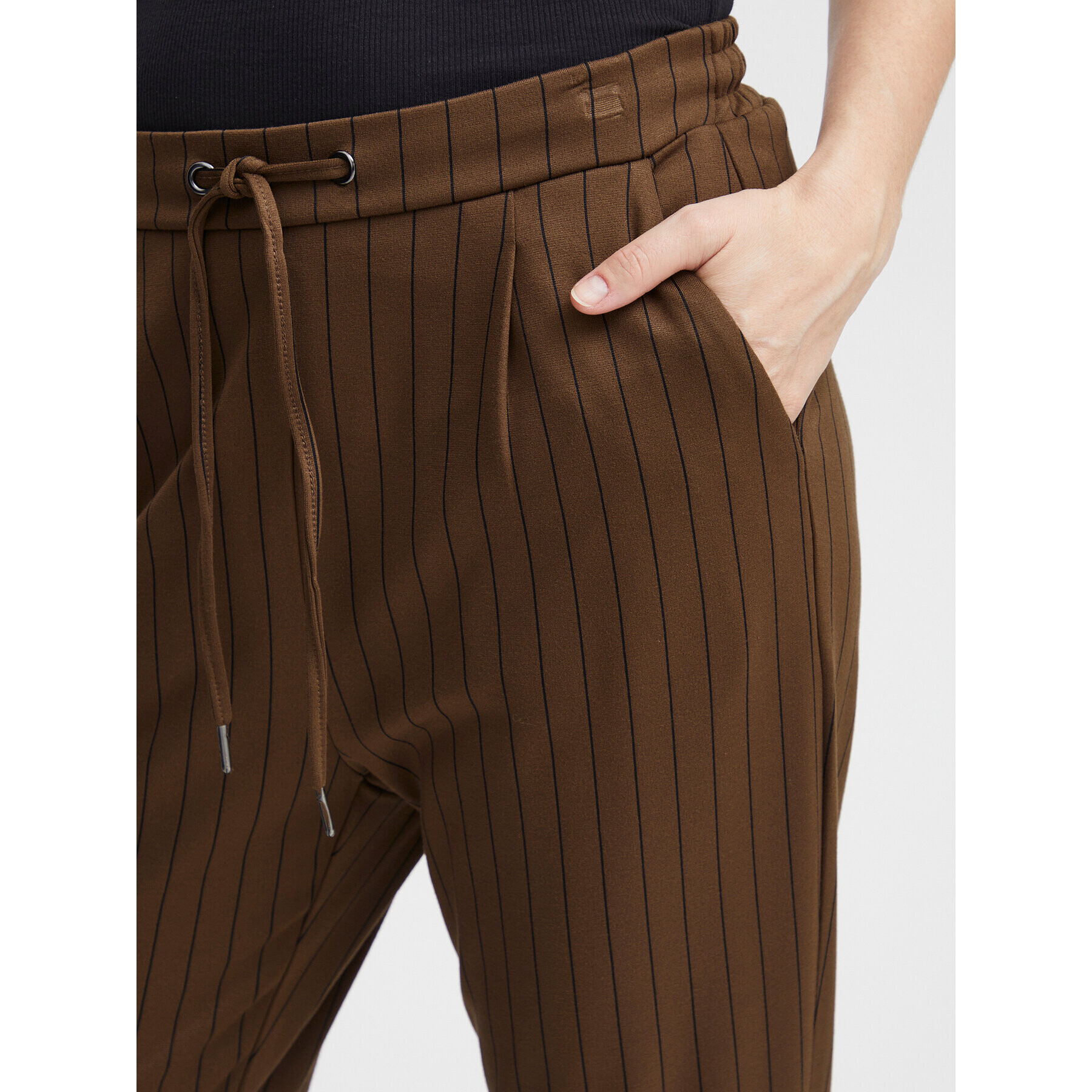 Fransa Текстилни панталони 20610972 Кафяв Regular Fit - Pepit.bg