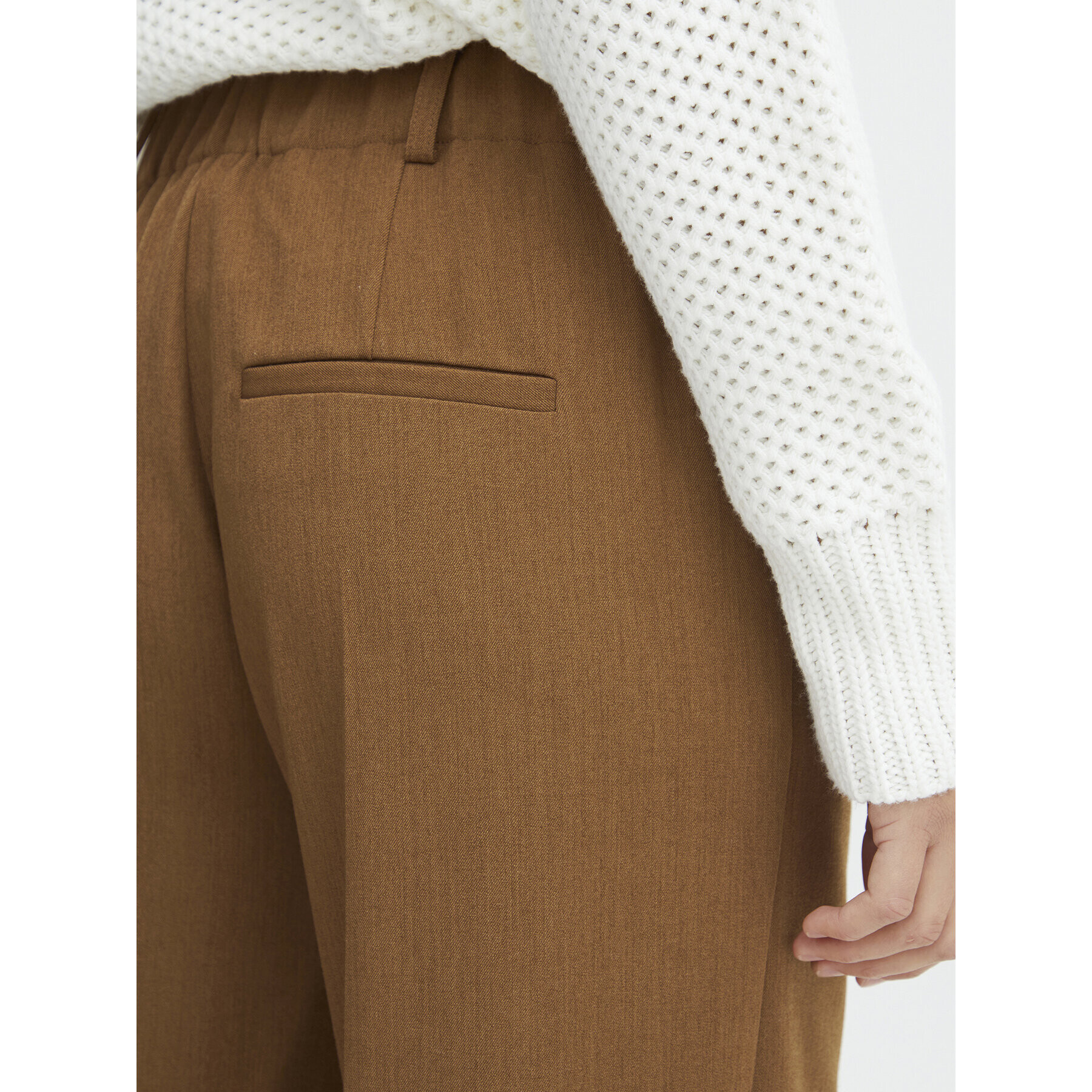 Fransa Текстилни панталони 20611709 Кафяв Regular Fit - Pepit.bg