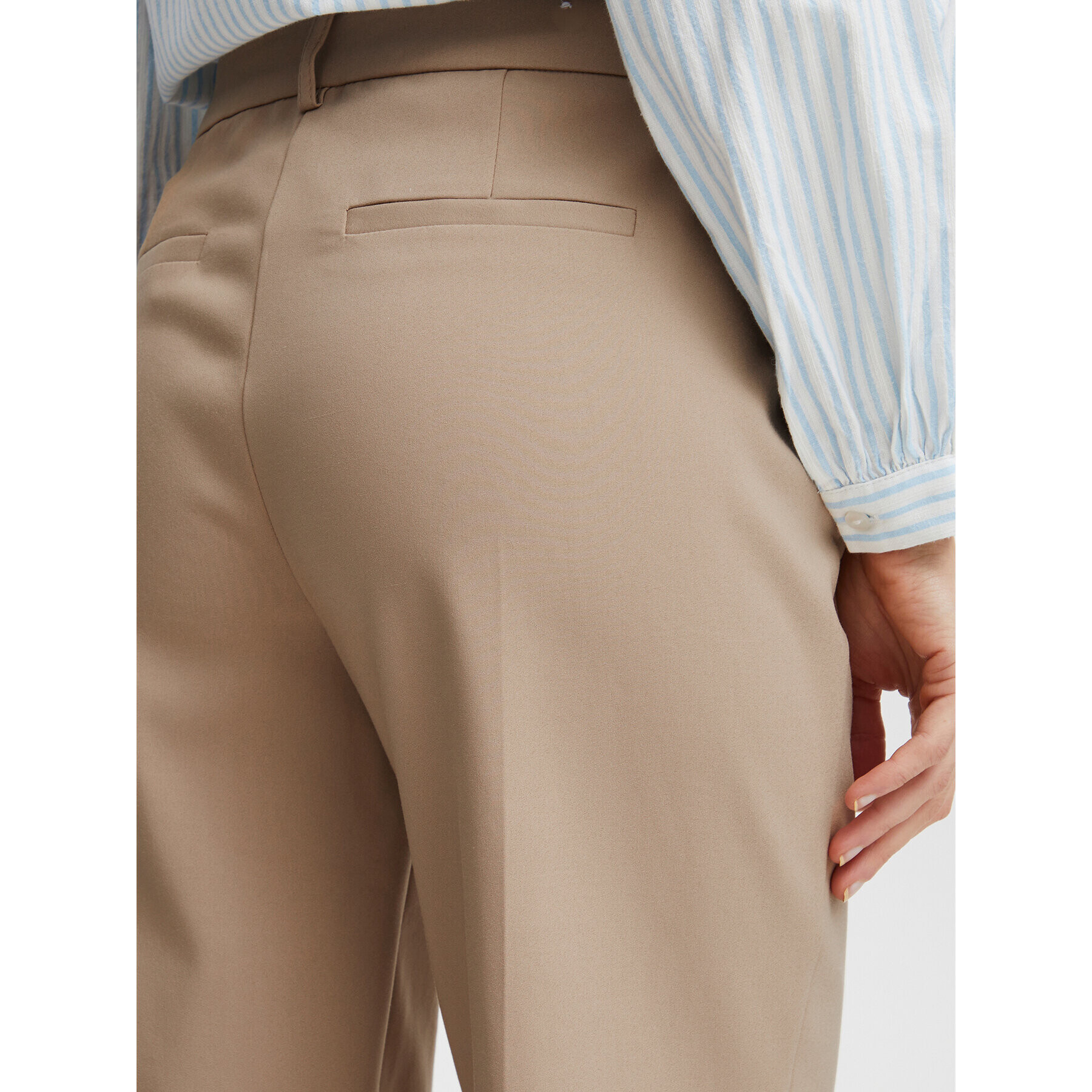 Fransa Текстилни панталони 20611919 Бежов Regular Fit - Pepit.bg