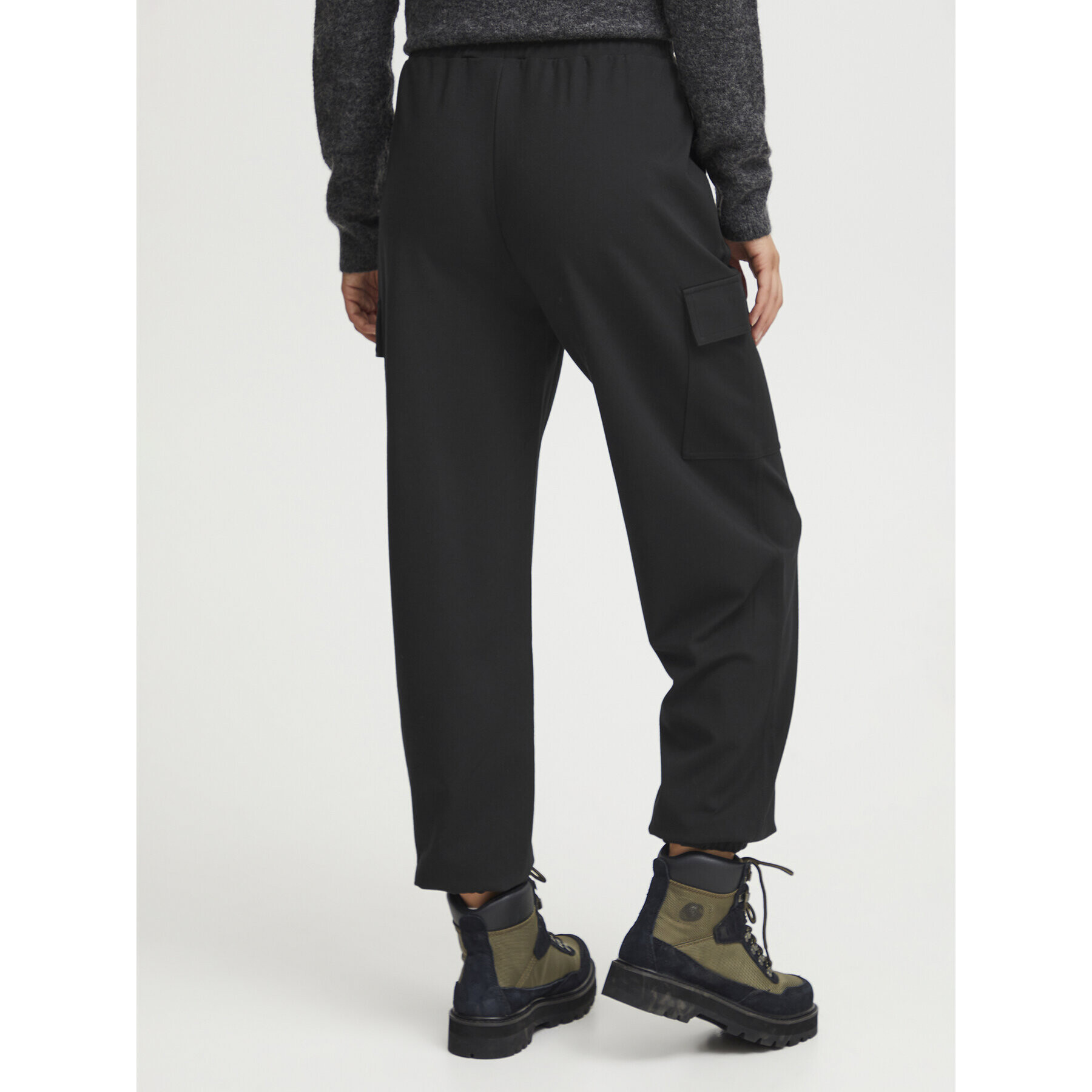 Fransa Текстилни панталони 20612726 Черен Regular Fit - Pepit.bg