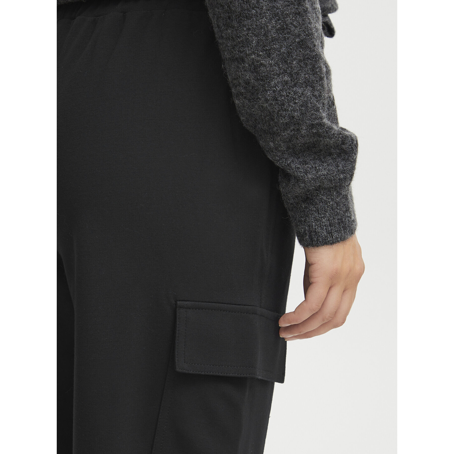 Fransa Текстилни панталони 20612726 Черен Regular Fit - Pepit.bg