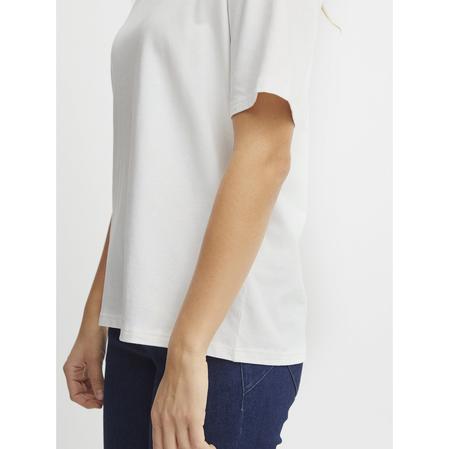 Fransa Тишърт 20611861 Бял Regular Fit - Pepit.bg