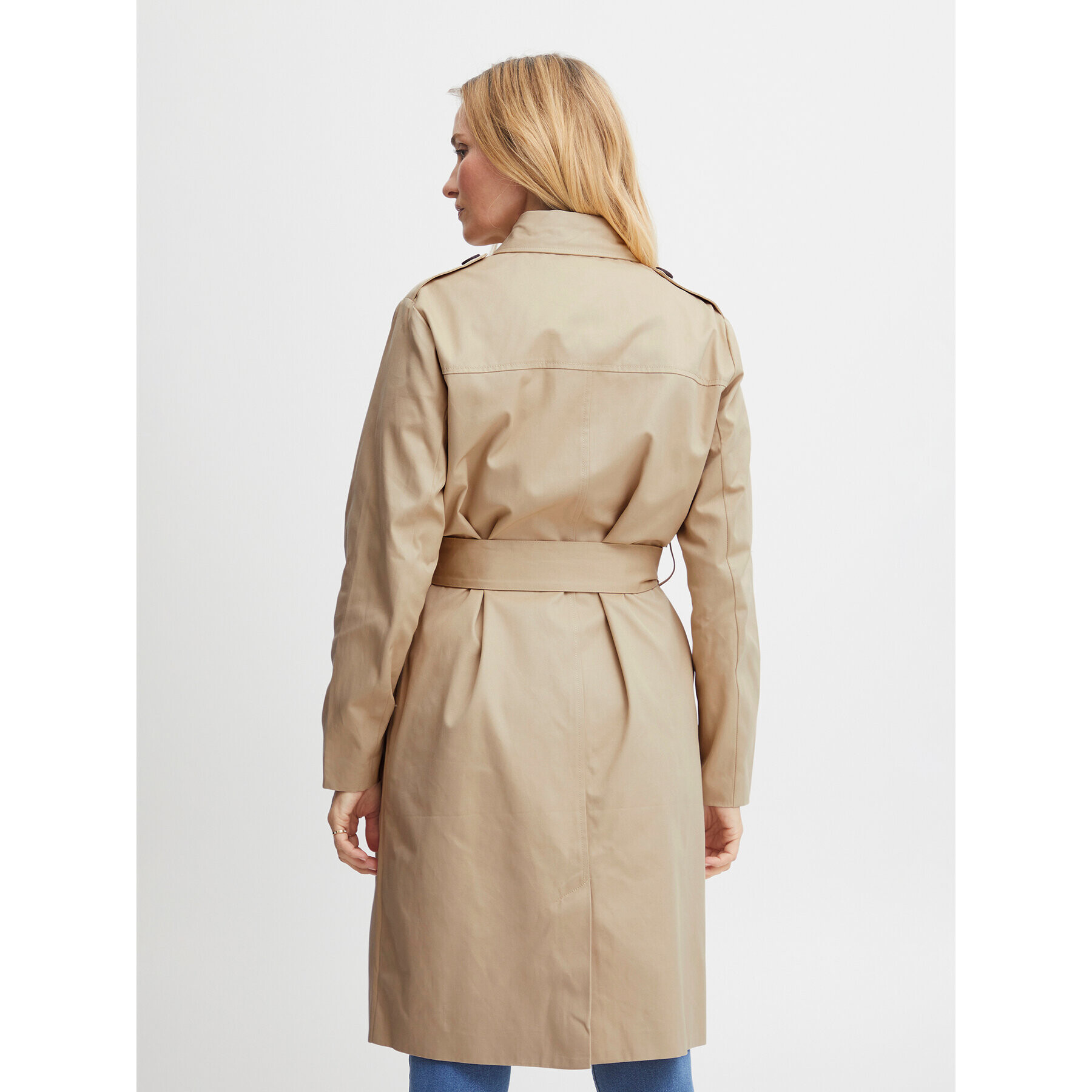 Fransa Тренч 20611623 Кафяв Regular Fit - Pepit.bg