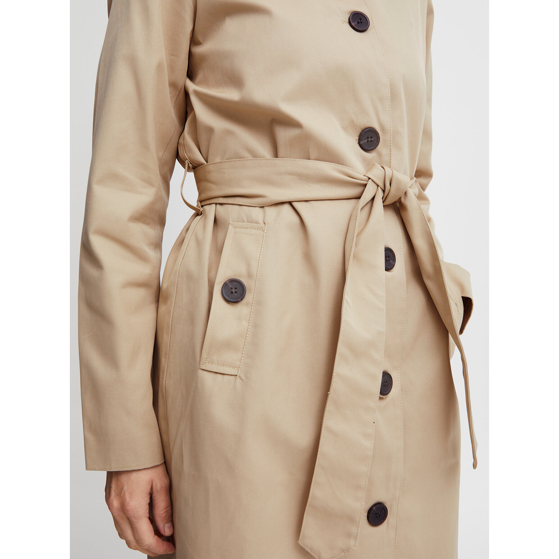 Fransa Тренч 20611623 Кафяв Regular Fit - Pepit.bg