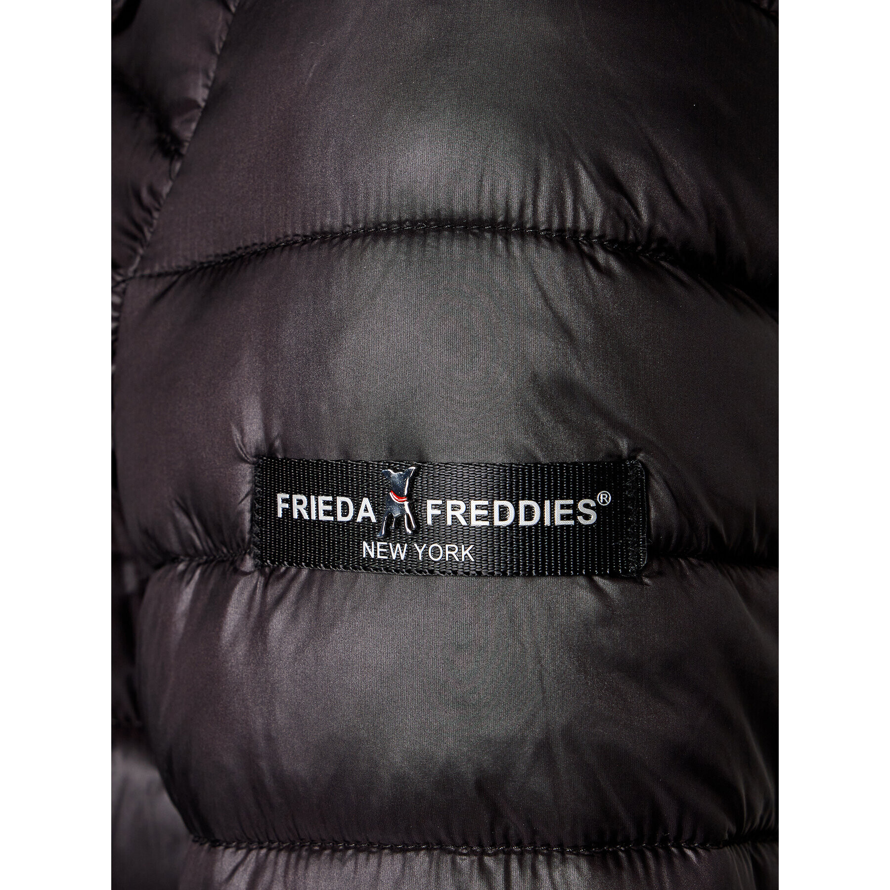 Frieda & Freddies Пухено яке 1884A Черен Regular Fit - Pepit.bg