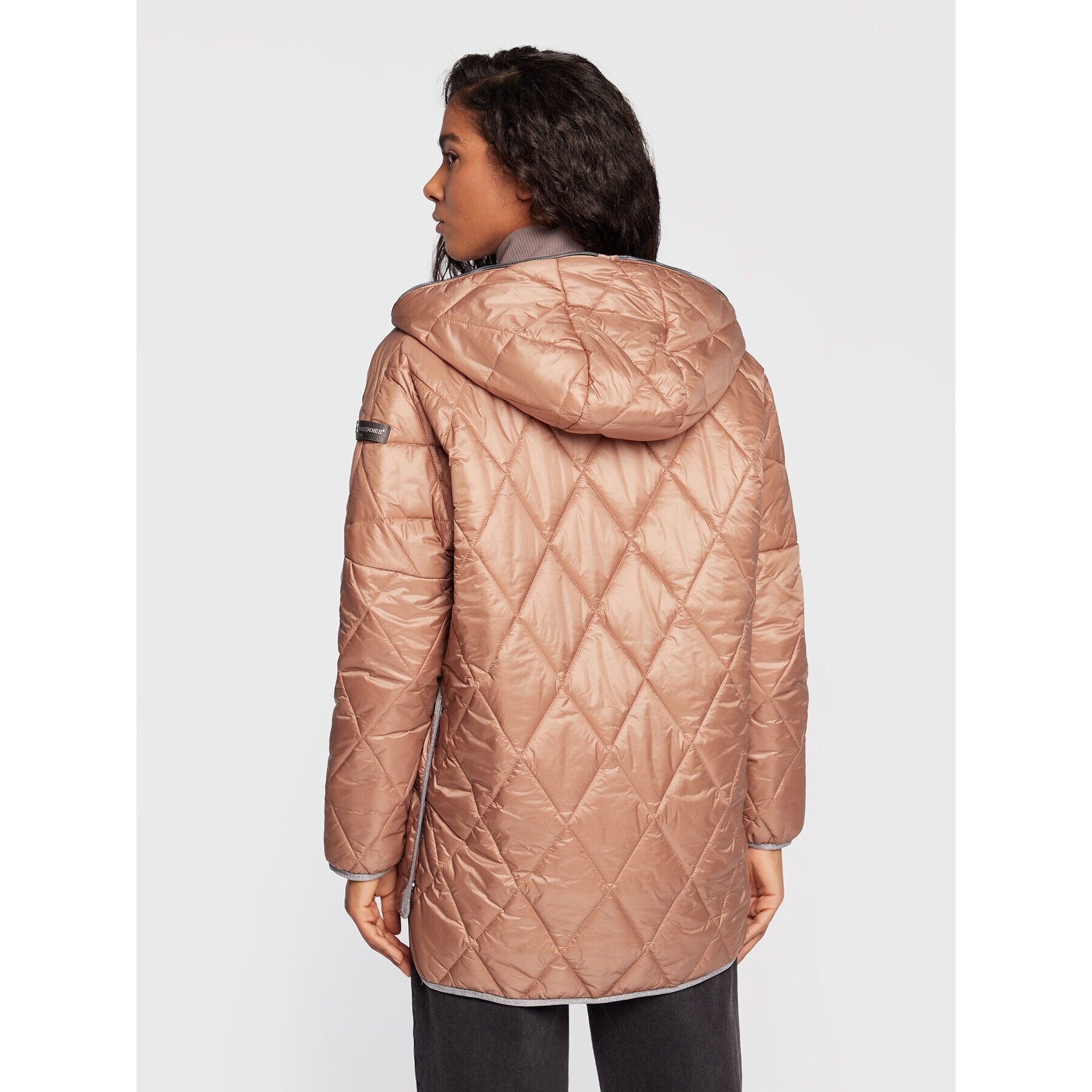 Frieda & Freddies Пухено яке 8710 Кафяв Regular Fit - Pepit.bg