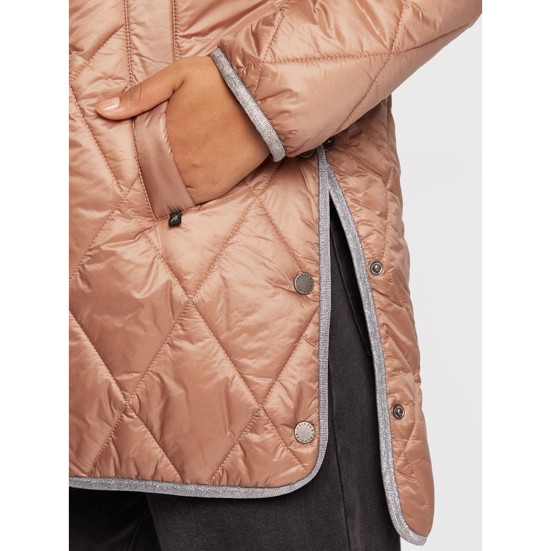 Frieda & Freddies Пухено яке 8710 Кафяв Regular Fit - Pepit.bg