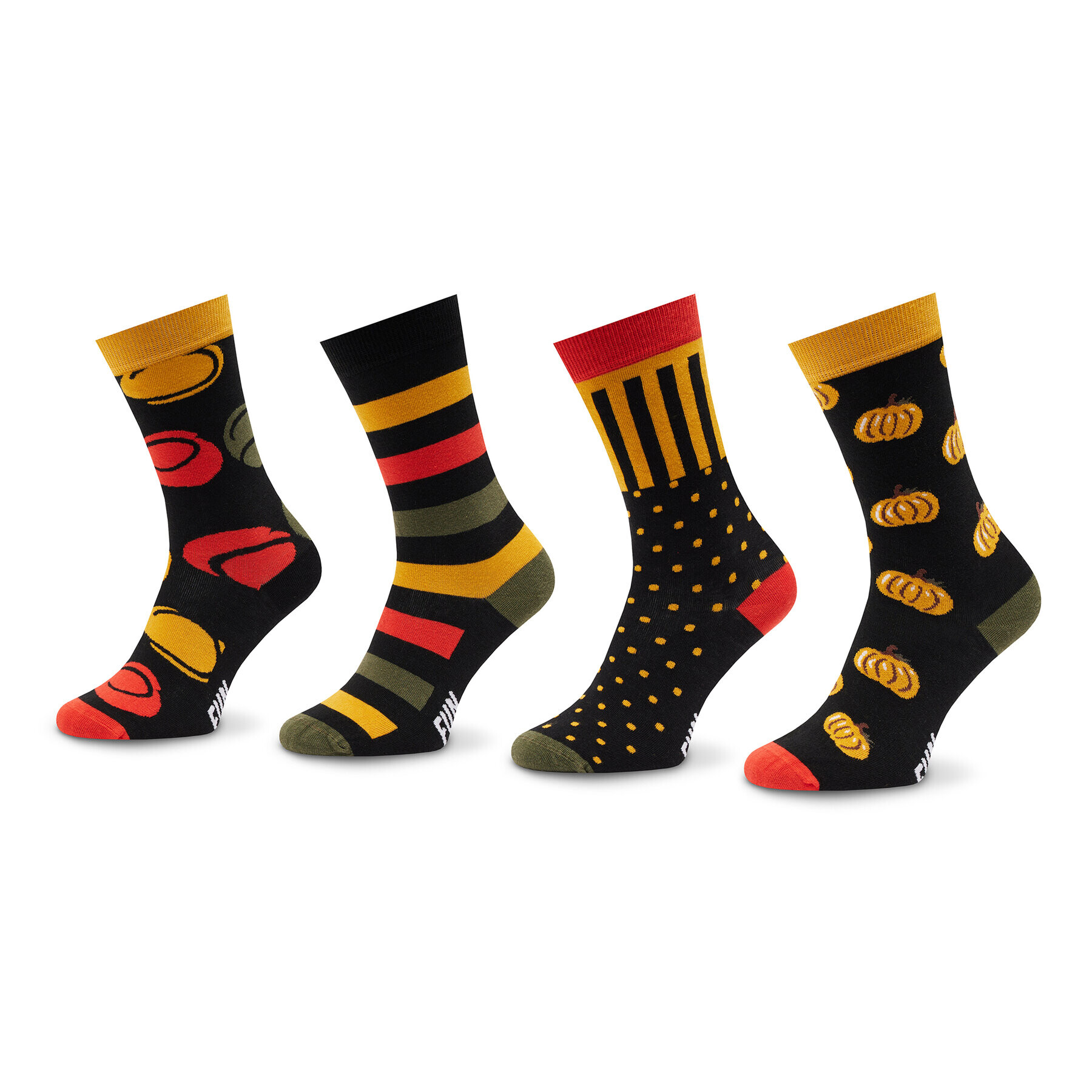 Fun Socks Комплект 4 чифта дълги чорапи унисекс FS-FU71107 Черен - Pepit.bg