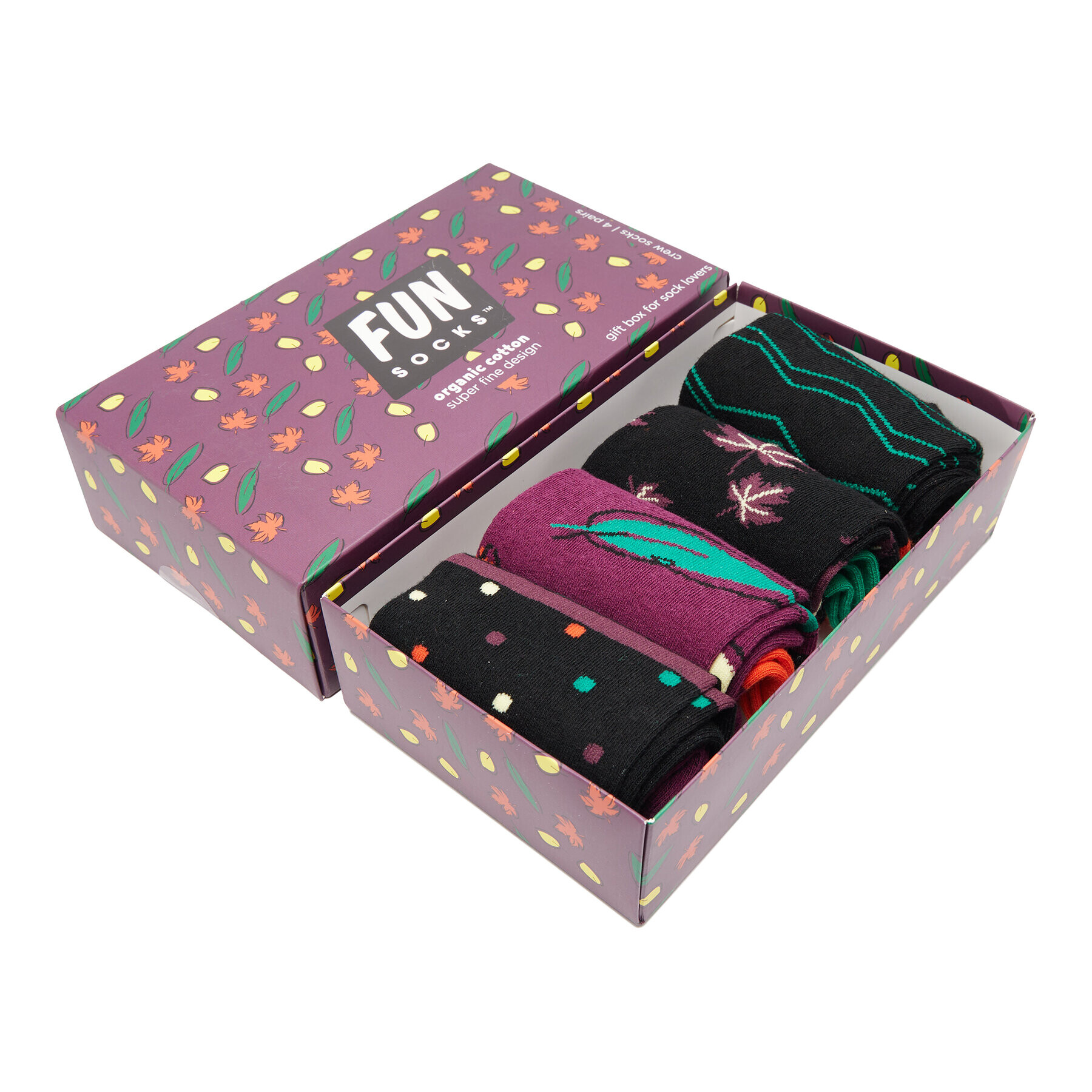 Fun Socks Комплект 4 чифта дълги чорапи унисекс Gift Box Unisex FS-FU71107 Цветен - Pepit.bg