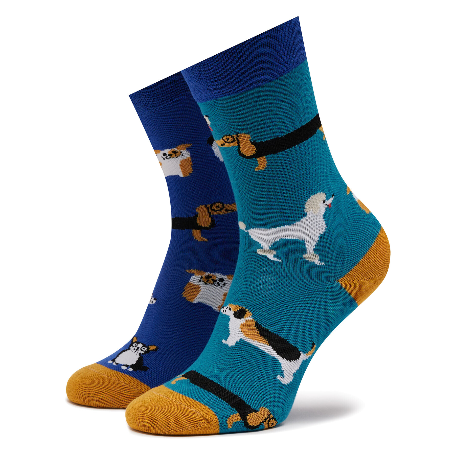 Funny Socks Дълги чорапи unisex Dogs SM1/34 Син - Pepit.bg