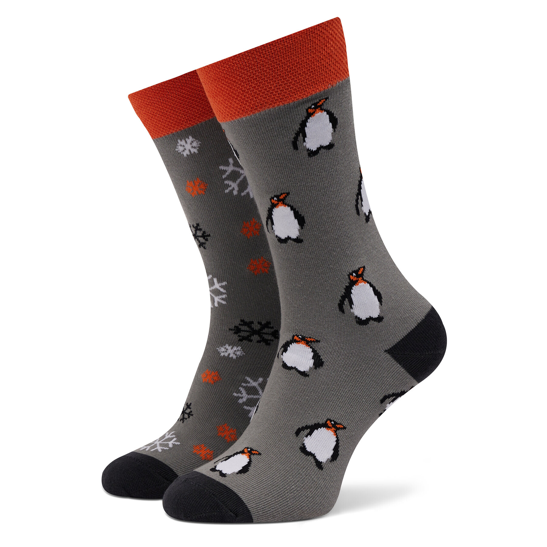 Funny Socks Дълги чорапи unisex Penguin SM1/09 Сив - Pepit.bg