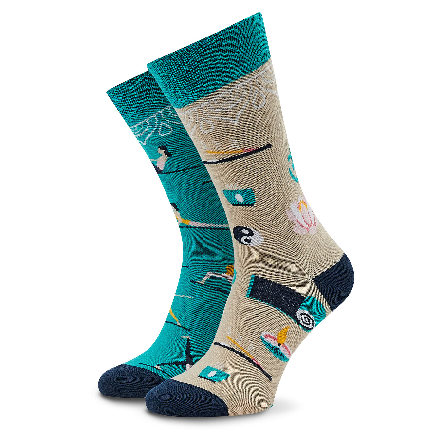 Funny Socks Дълги чорапи unisex Yoga SM1/68 Цветен - Pepit.bg