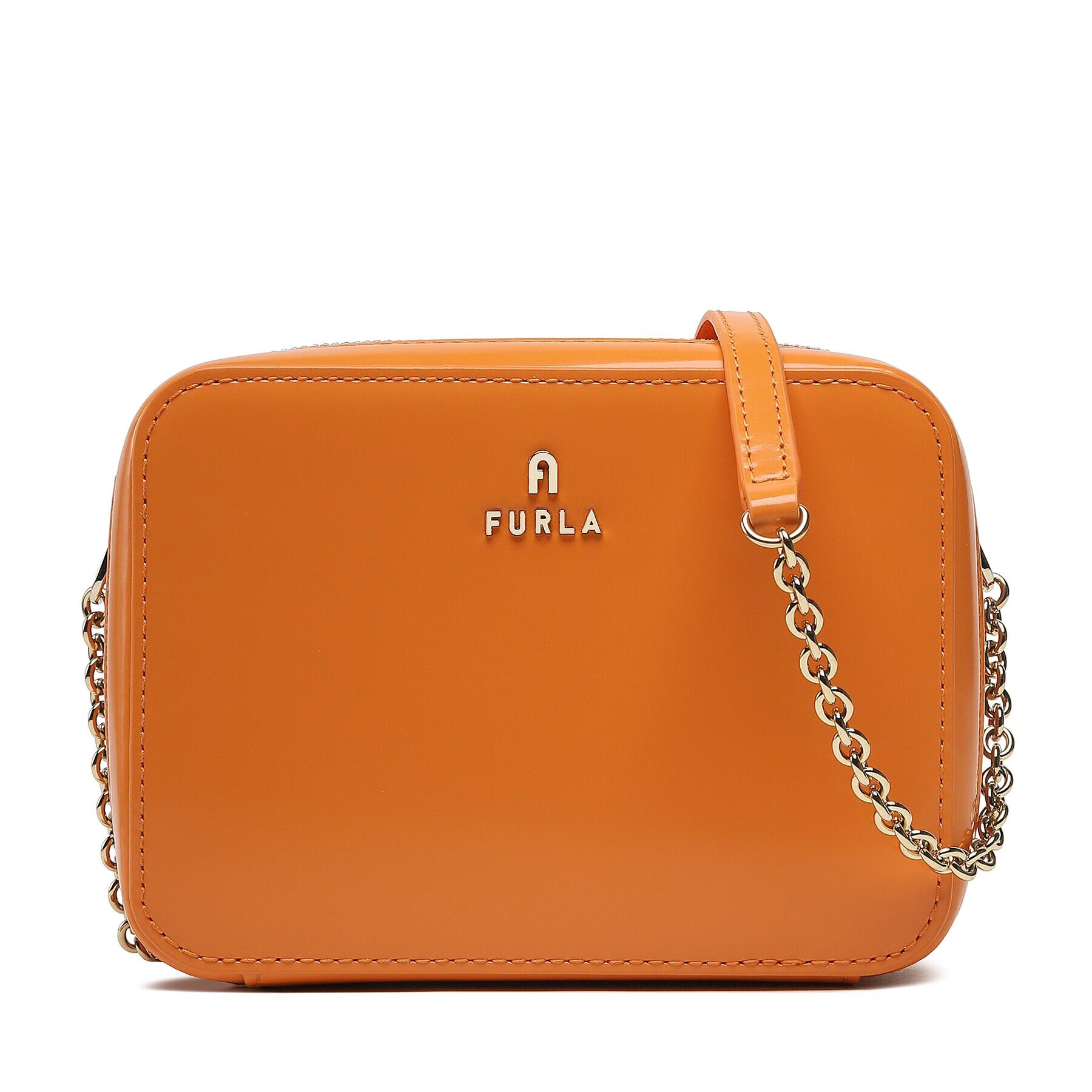 Furla Дамска чанта Camelia WE00458-T20000-2024S-1-007-20-CN-E Оранжев - Pepit.bg