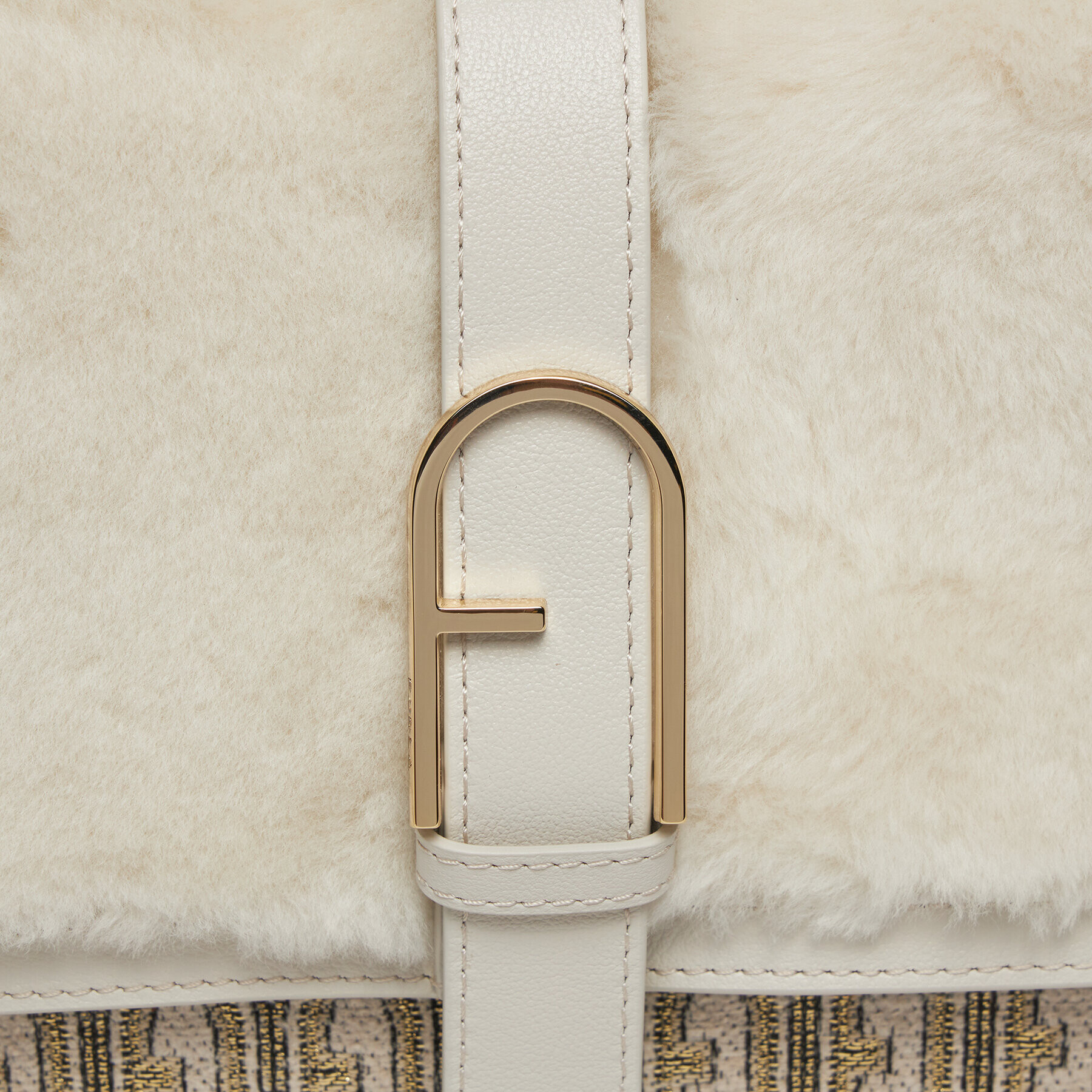 Furla Дамска чанта Flow L Top Handle WB01163-BX2565-2686S-1007 Екрю - Pepit.bg