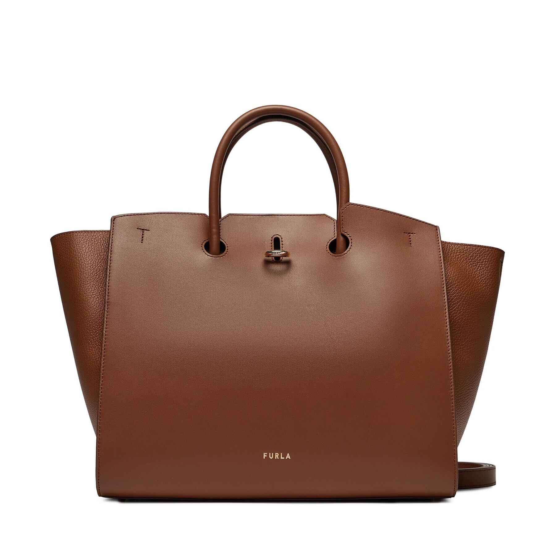 Furla Дамска чанта Genesi L Tote WB00849-BX0053-03B00-1007 Кафяв - Pepit.bg