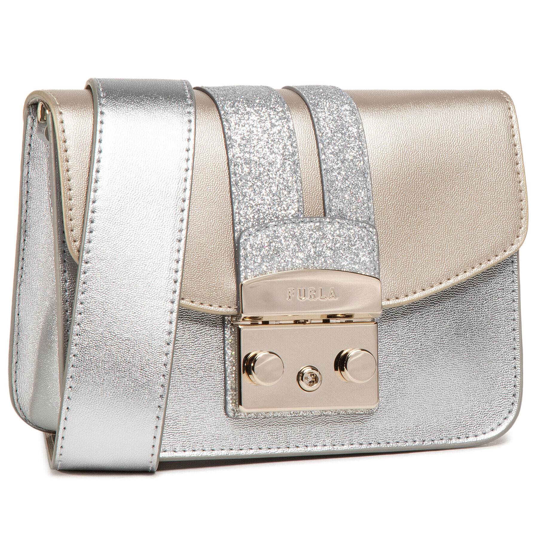 Furla Дамска чанта Metropolis WB00217-A.0280-0041S-1-007-20-BG-B Сребрист - Pepit.bg