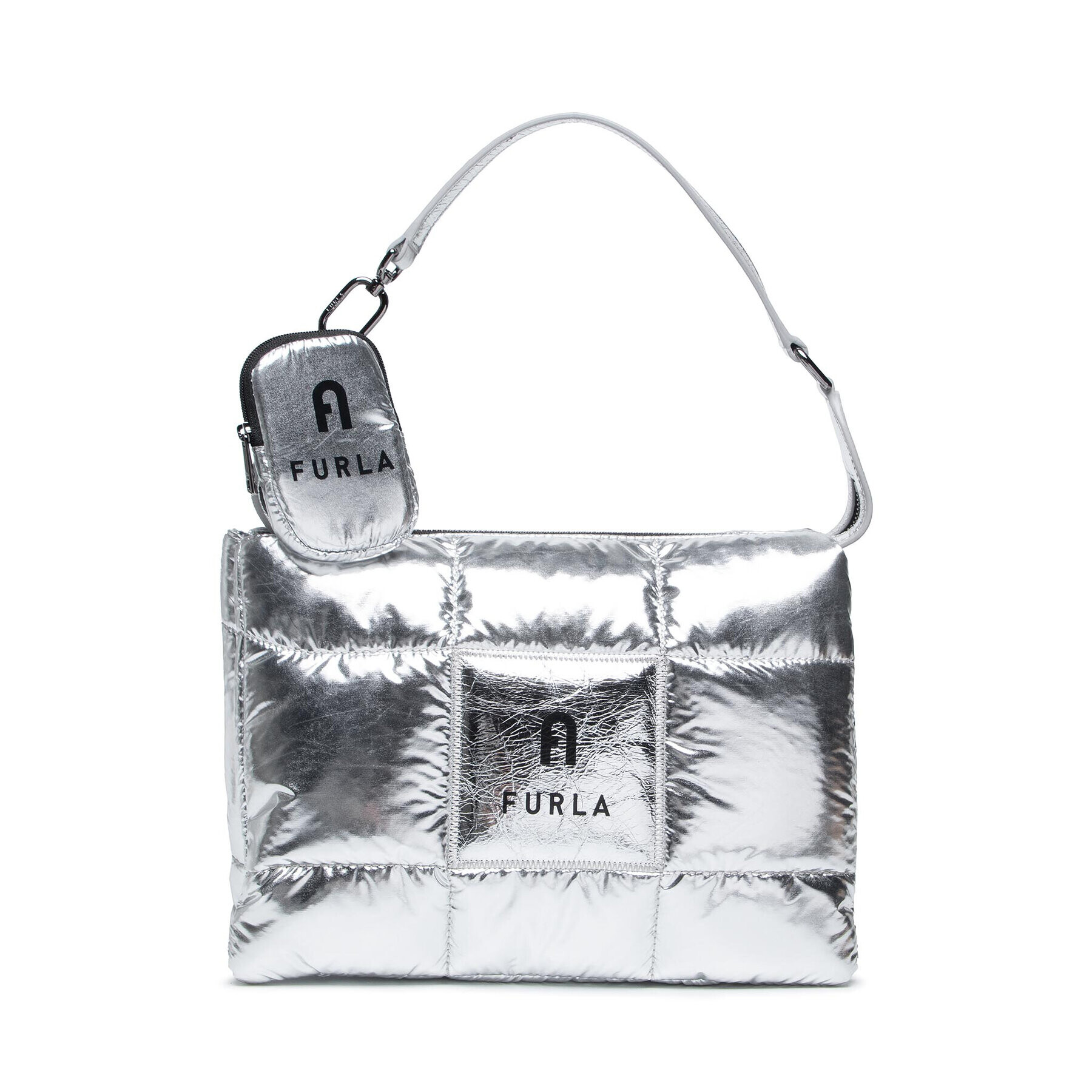 Furla Дамска чанта Piuma WB00319-BX0407-Y3000-1-019-20-CN-B Сребрист - Pepit.bg