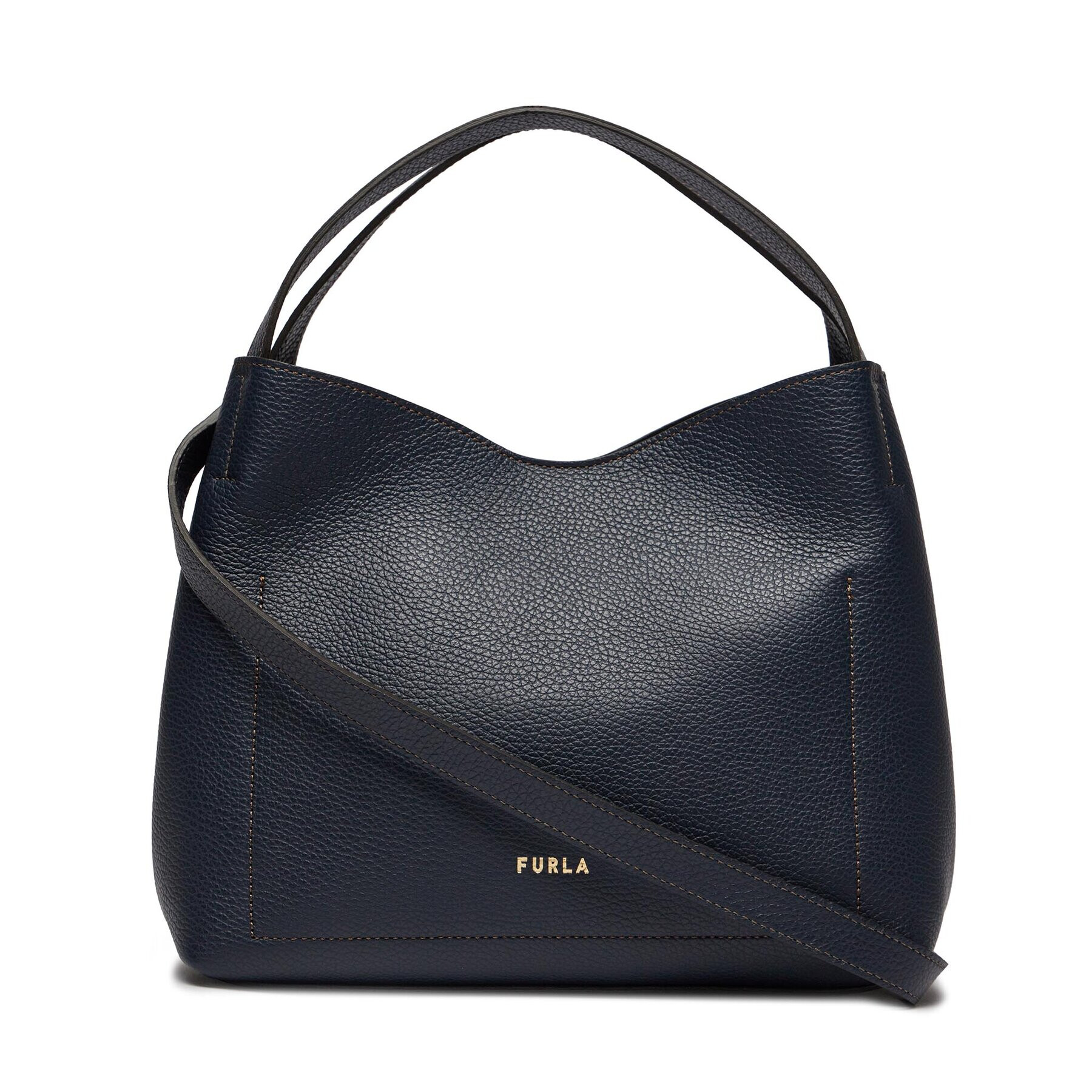 Furla Дамска чанта Primula S Hobo WB00507-HSF000-2676S-9035 Тъмносин - Pepit.bg