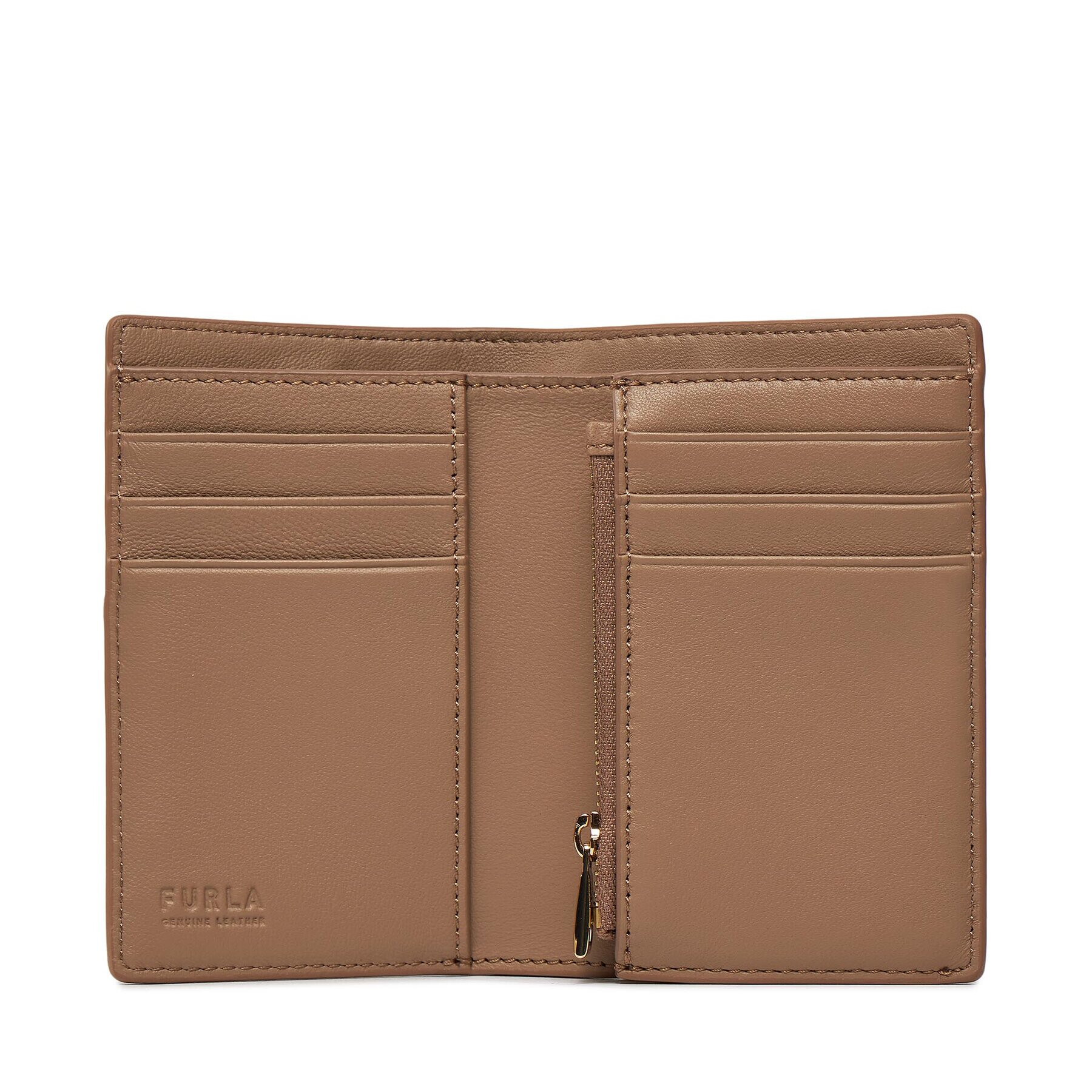 Furla Голям дамски портфейл Flow S Compact Wallet WP00401-BX2045-1257S-1007 Бежов - Pepit.bg