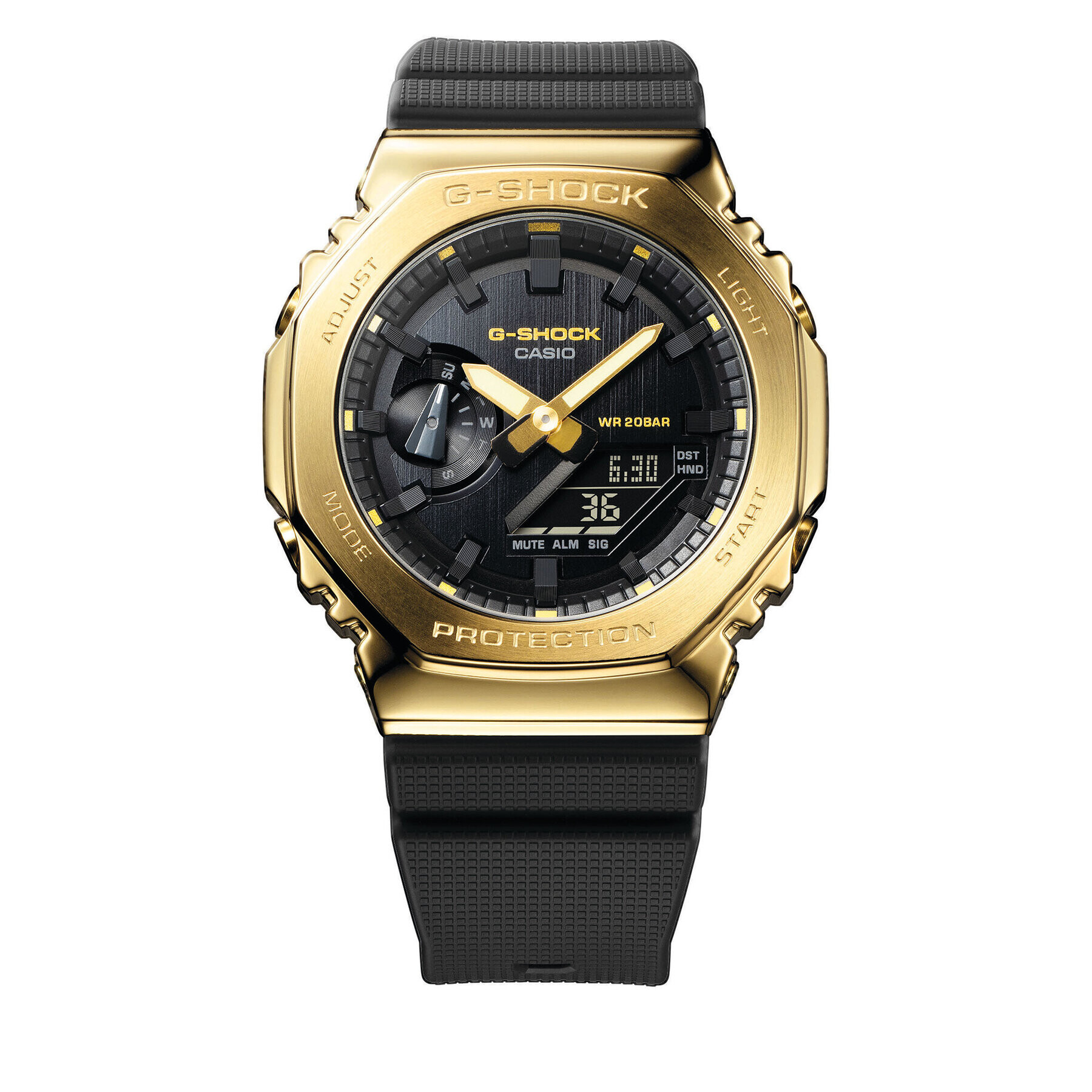 G-Shock Часовник Casio CasiOak GM-2100G-1A9ER Черен - Pepit.bg