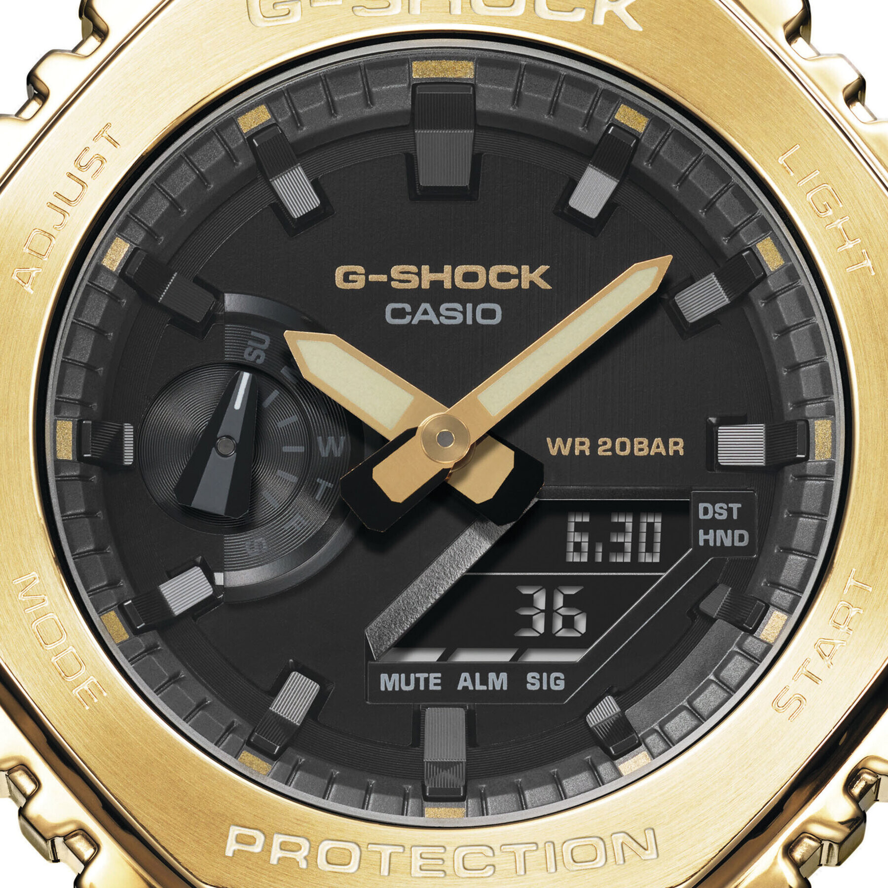 G-Shock Часовник Casio CasiOak GM-2100G-1A9ER Черен - Pepit.bg