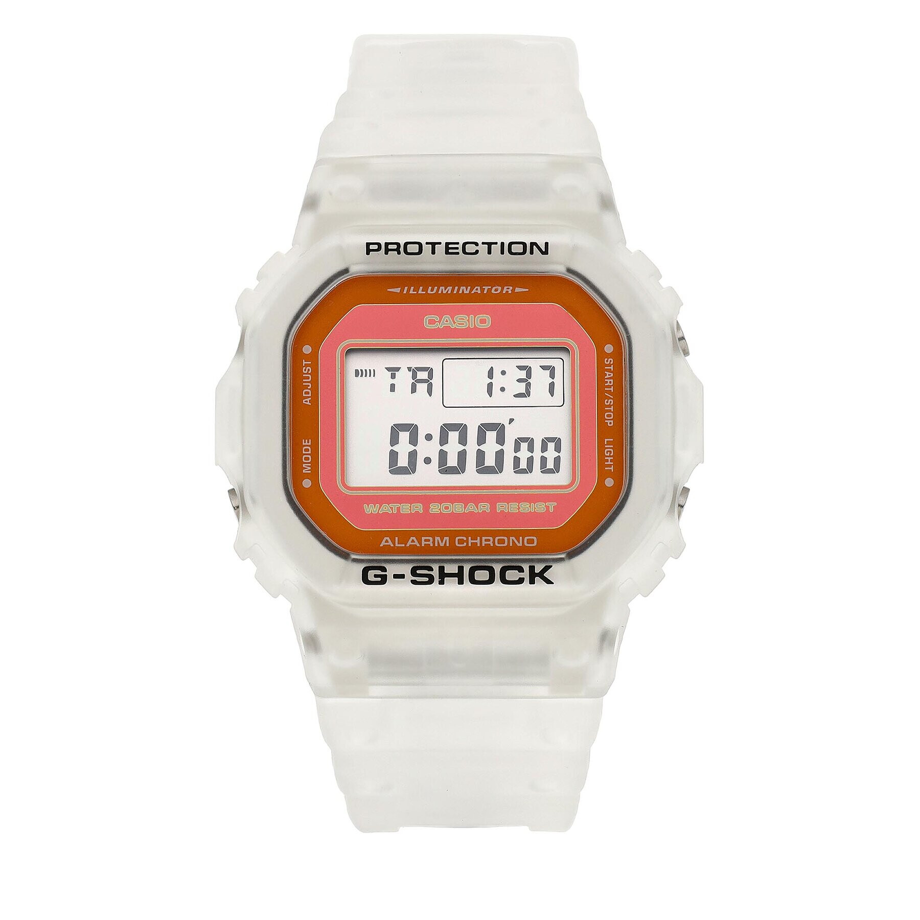 G-Shock Часовник DW-5600LS-7ER Бял - Pepit.bg