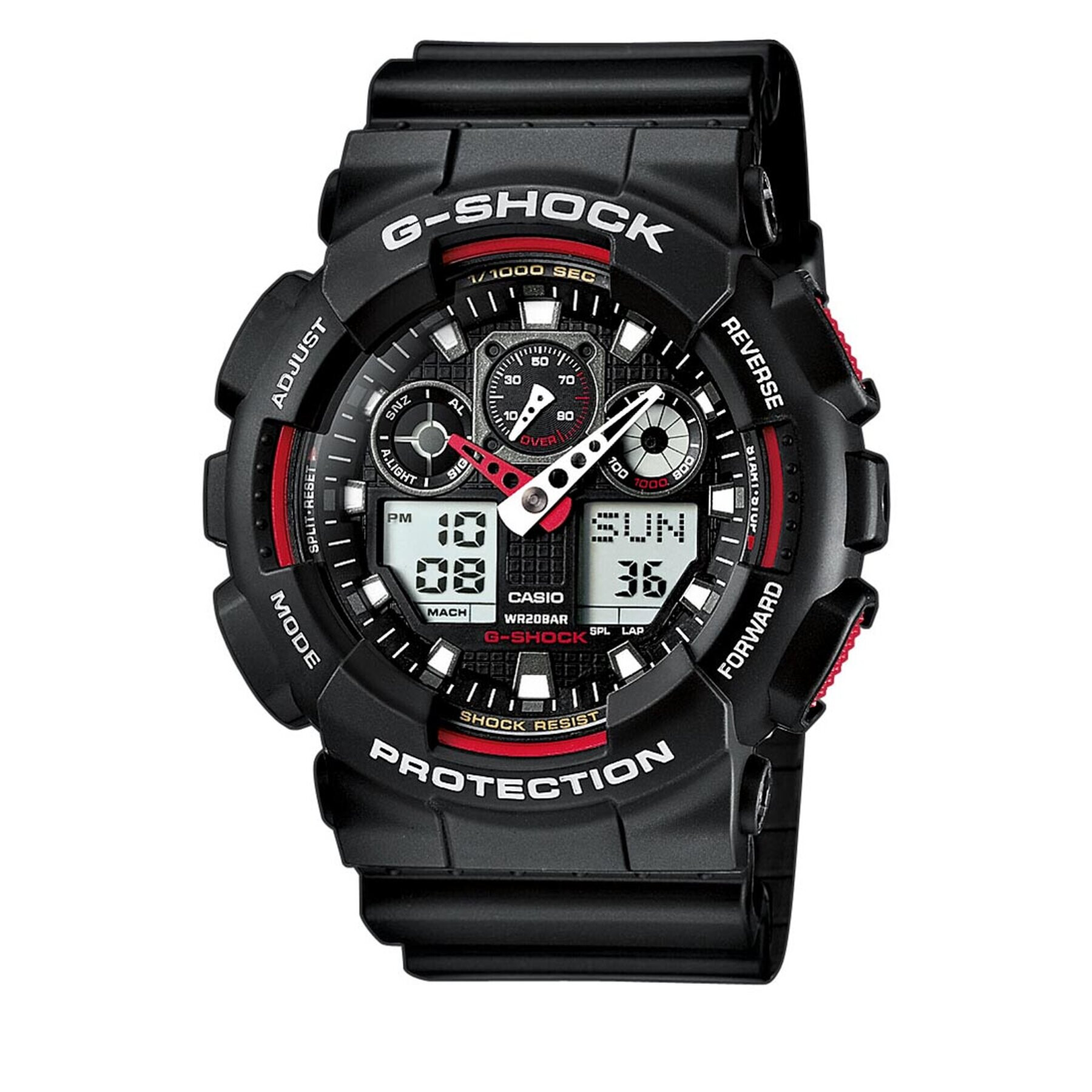 G-Shock Часовник GA-100-1A4ER Черен - Pepit.bg