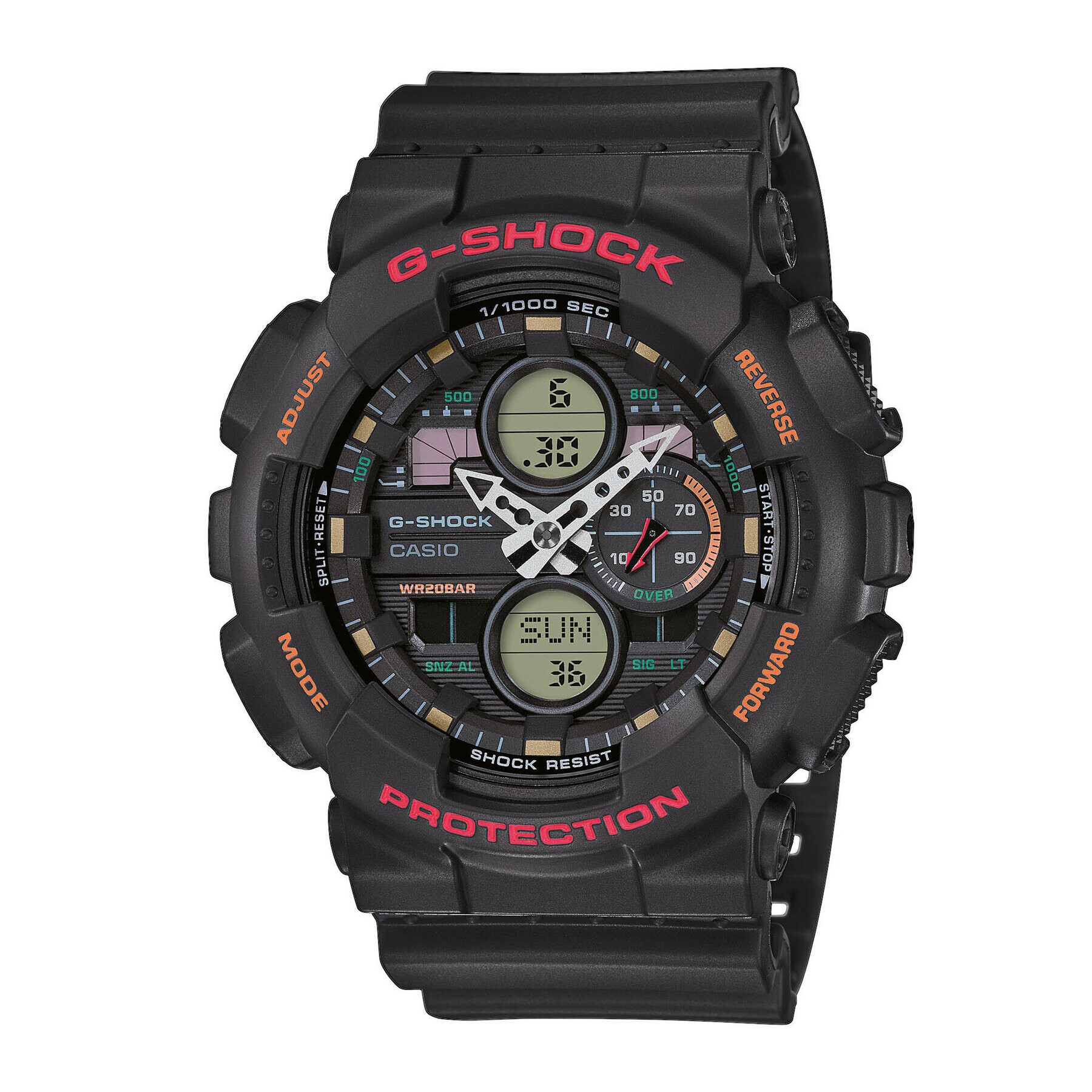 G-Shock Часовник GA-140-1A4ER Черен - Pepit.bg