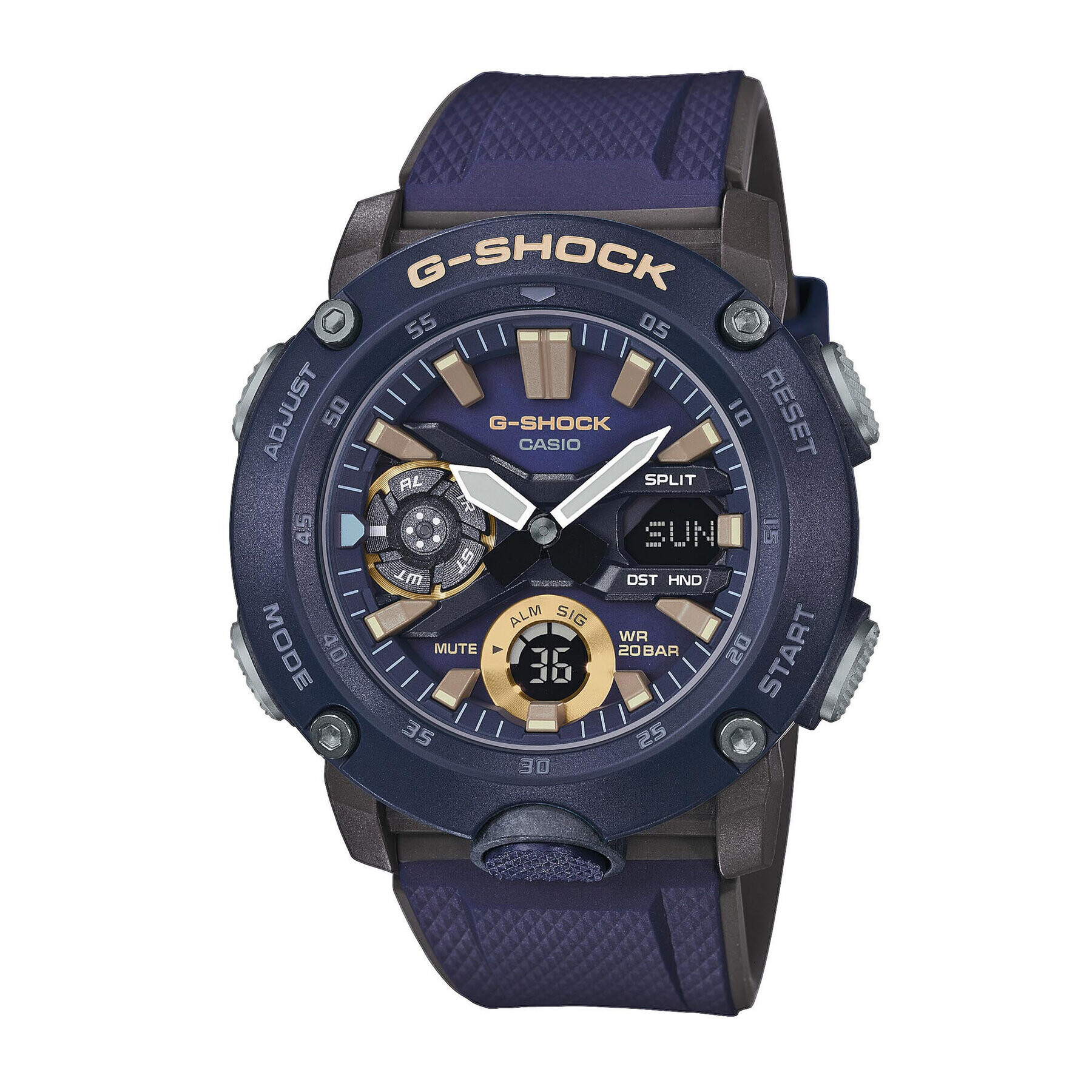 G-Shock Часовник GA-2000-2AER Тъмносин - Pepit.bg