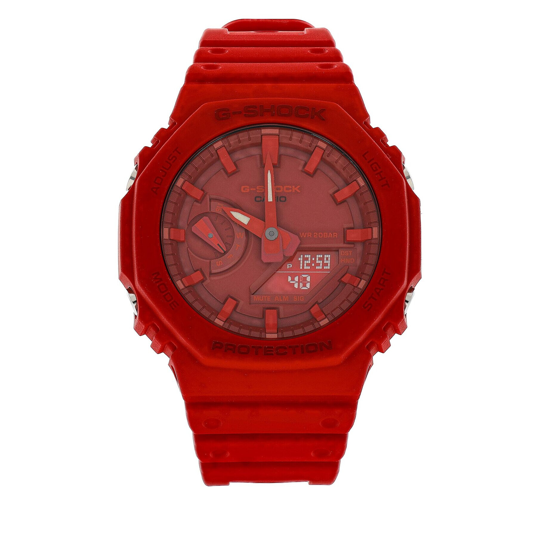 G-Shock Часовник GA-2100-4AER Червен - Pepit.bg