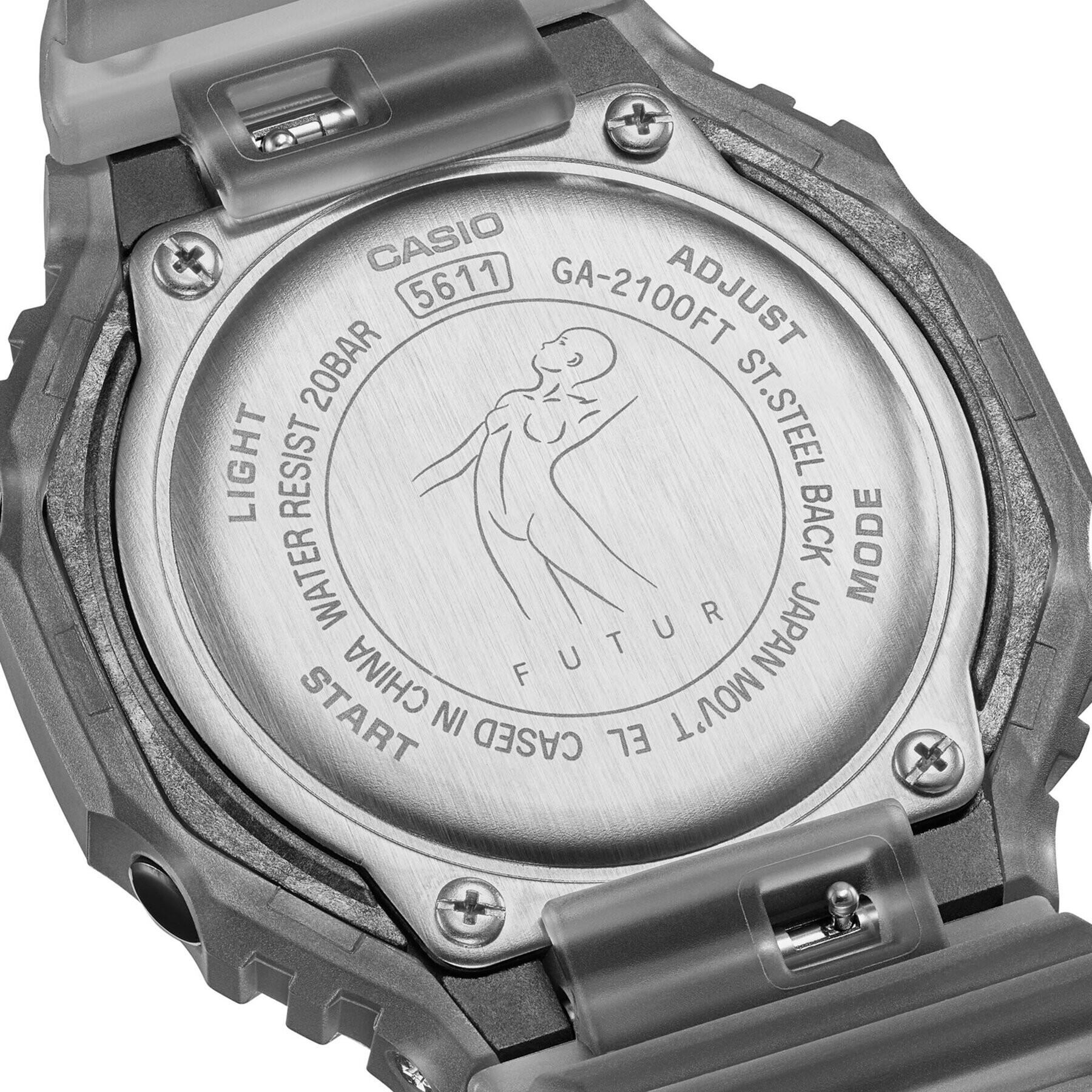 G-Shock Часовник GA-2100FT -8AER Сив - Pepit.bg