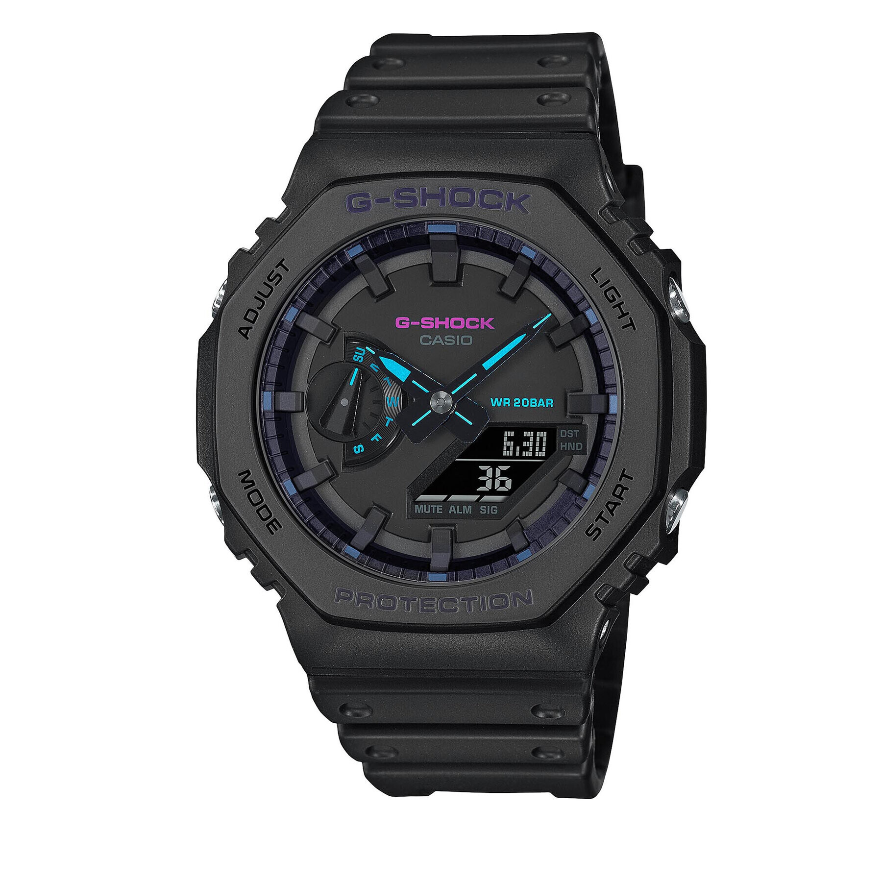 G-Shock Часовник GA-2100VB-1AER Черен - Pepit.bg