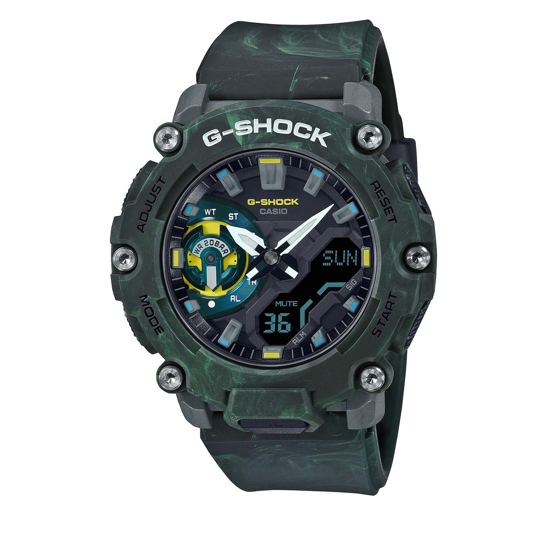 G-Shock Часовник GA-2200MFR-3AER Зелен - Pepit.bg