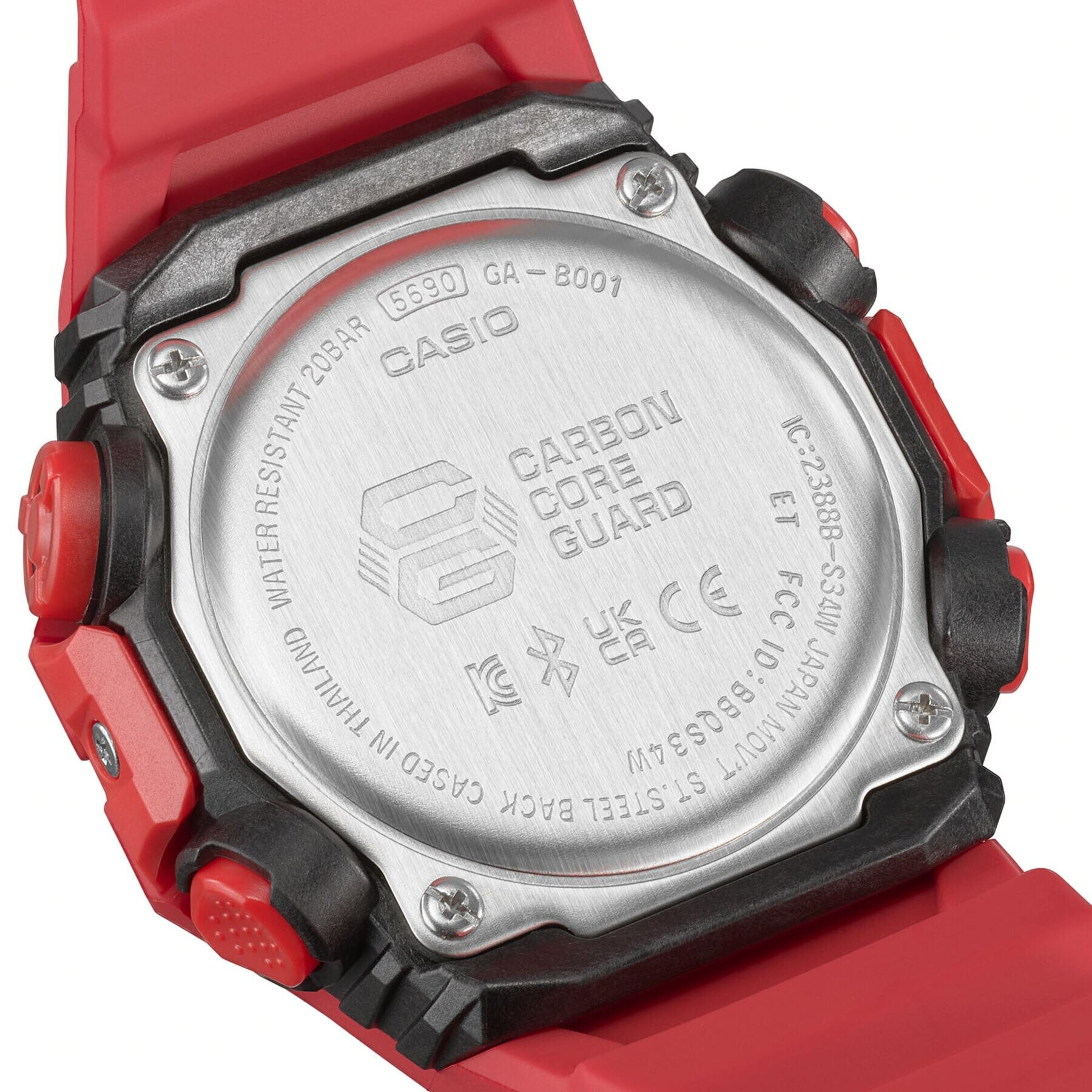 G-Shock Часовник GA-B001-4AER Червен - Pepit.bg