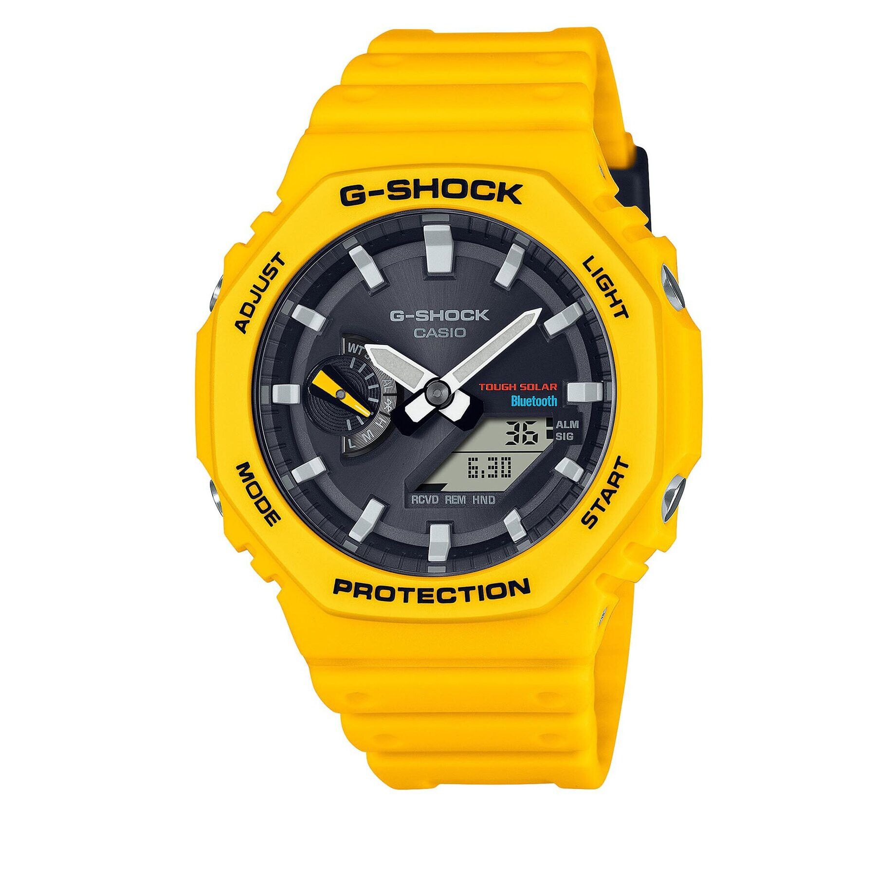 G-Shock Часовник GA-B2100C-9AER Жълт - Pepit.bg