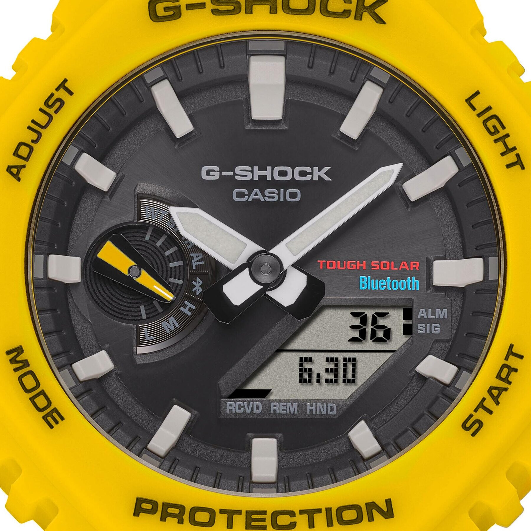 G-Shock Часовник GA-B2100C-9AER Жълт - Pepit.bg