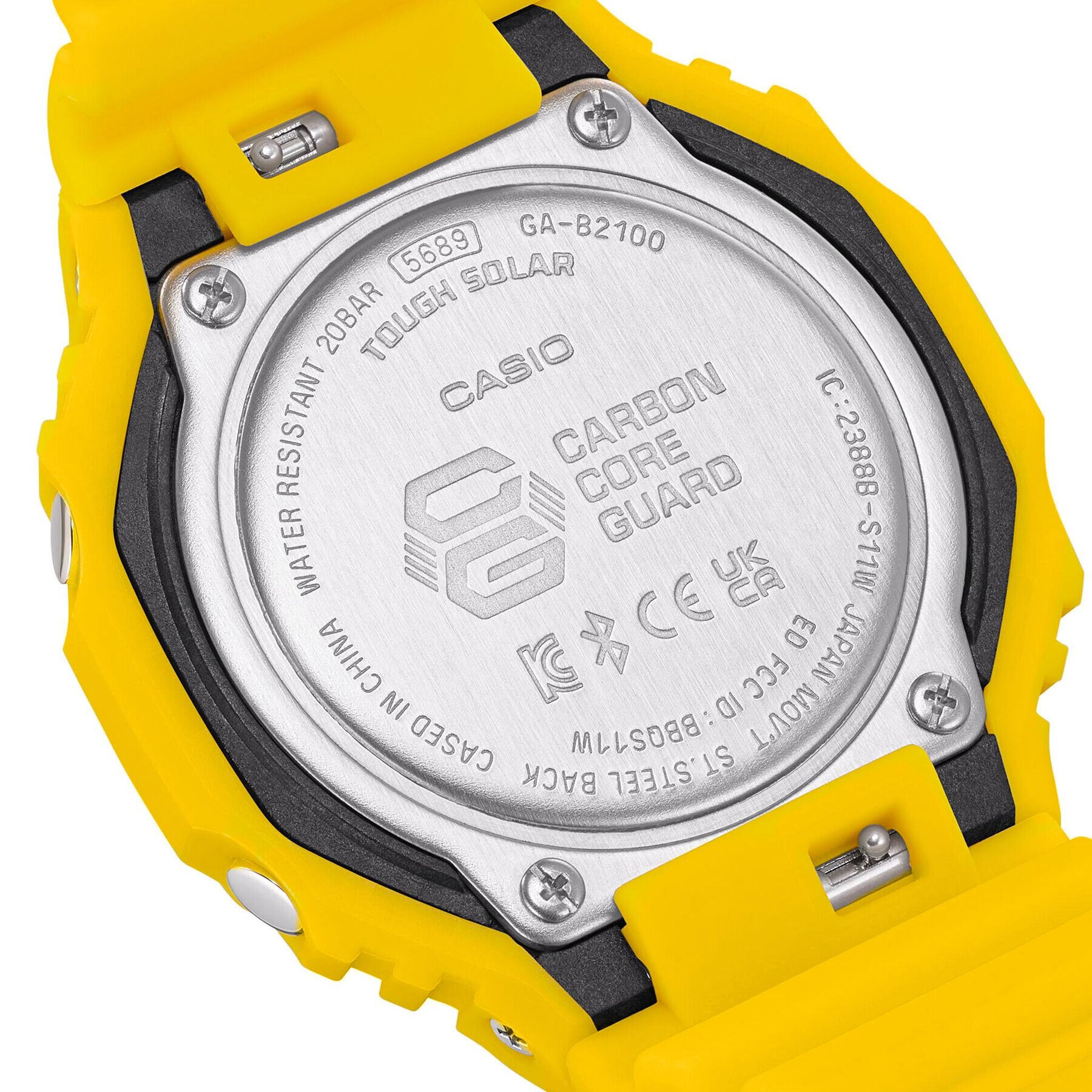 G-Shock Часовник GA-B2100C-9AER Жълт - Pepit.bg