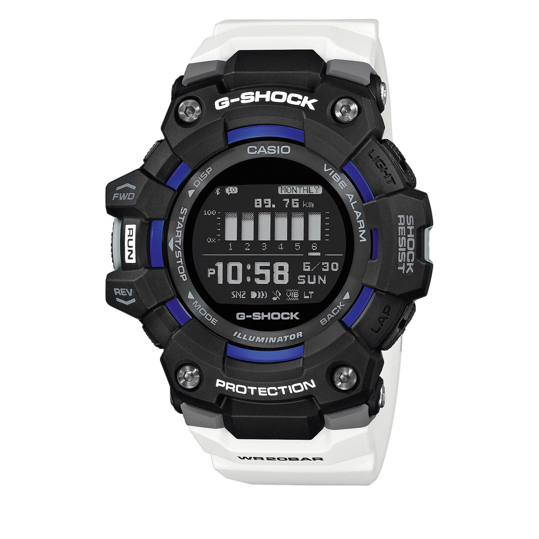 G-Shock Часовник GBD-100-1A7ER Бял - Pepit.bg